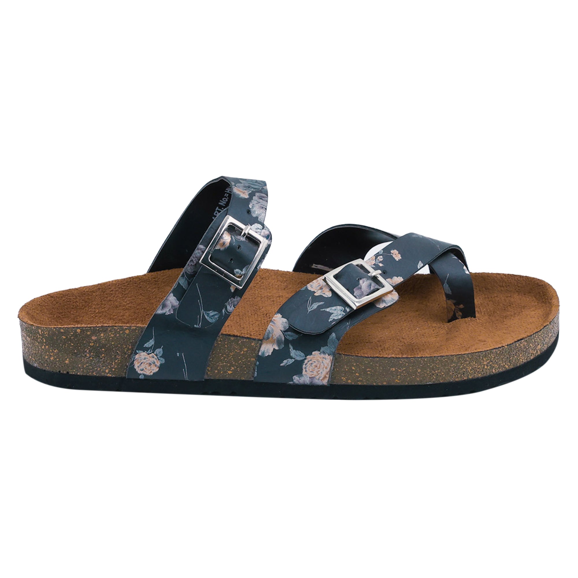 Black Flower Sandals for Women - Soho