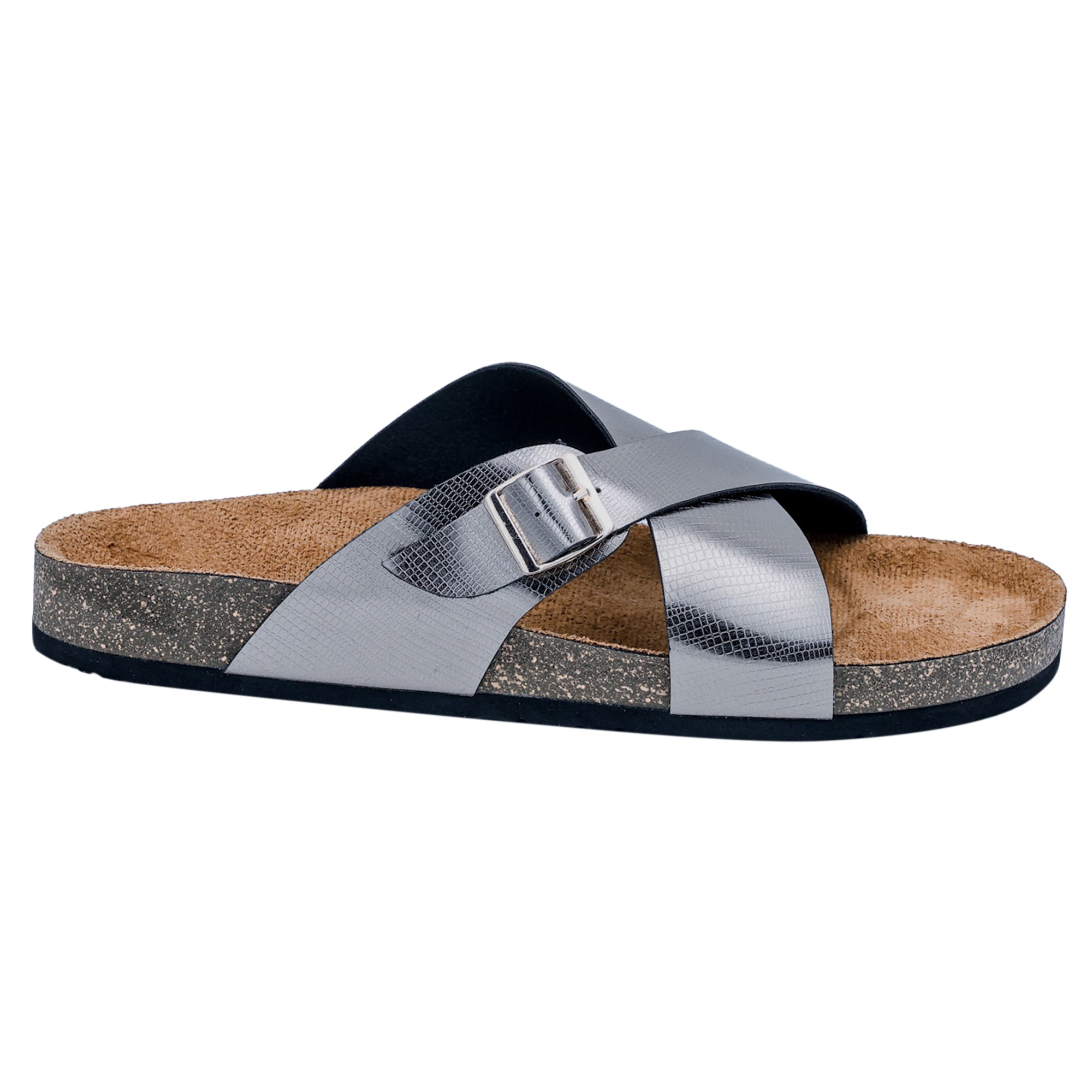 Gunmetal Women's Flat Sandal