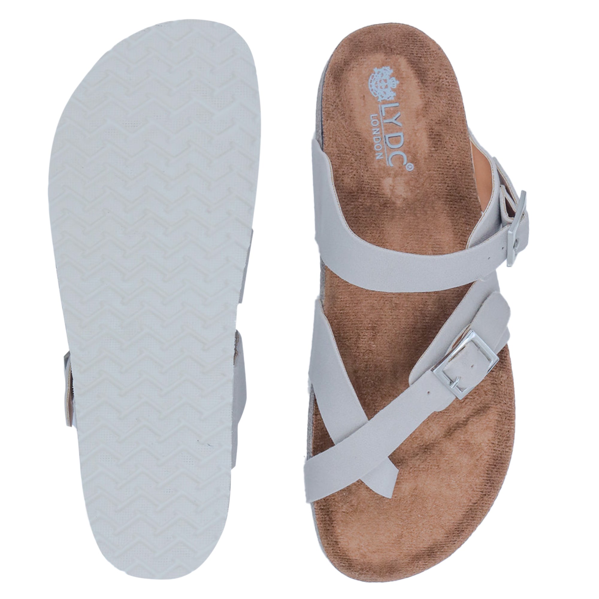 Grey Suede Sandals for Women - Soho