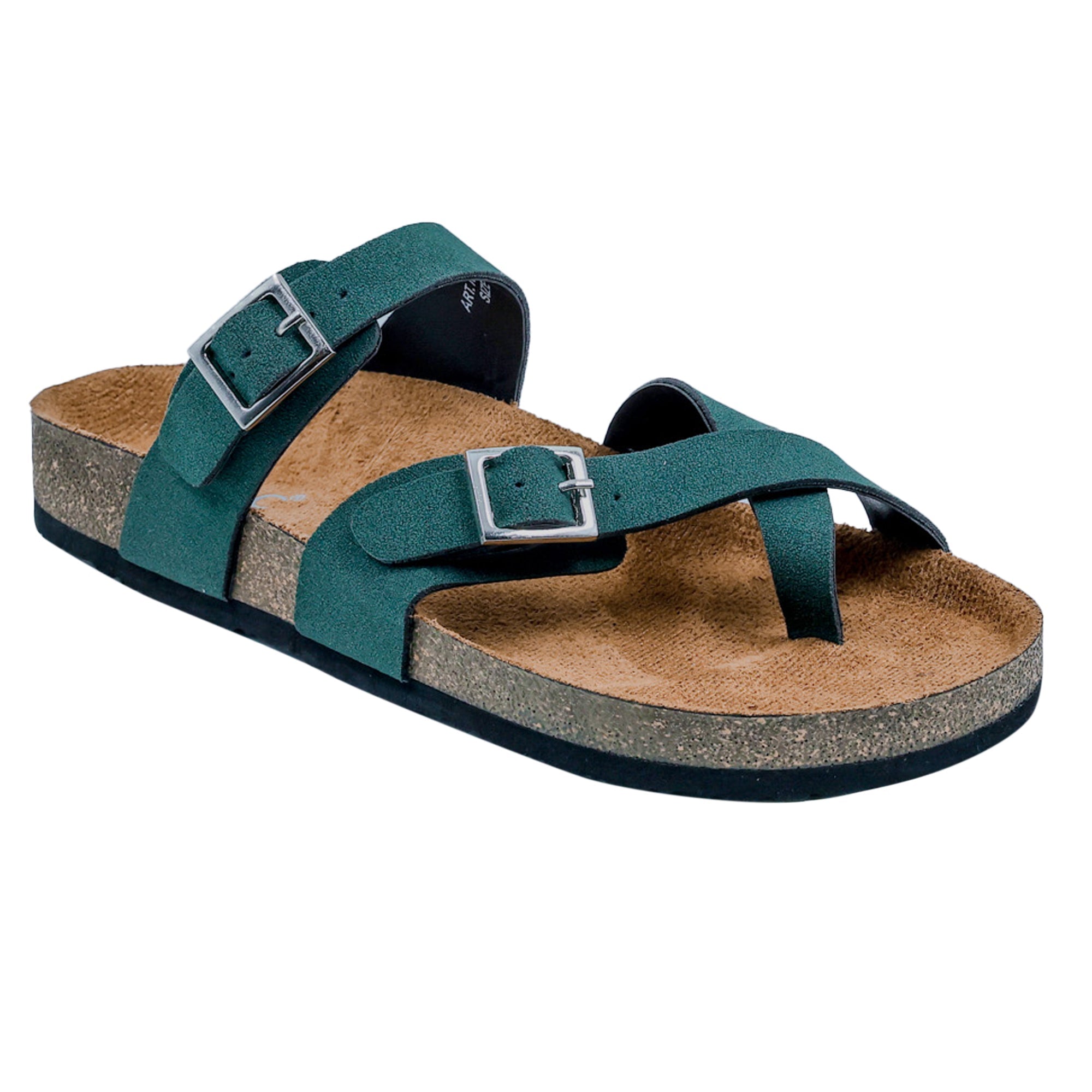 Green Suede Sandals for Women - Soho