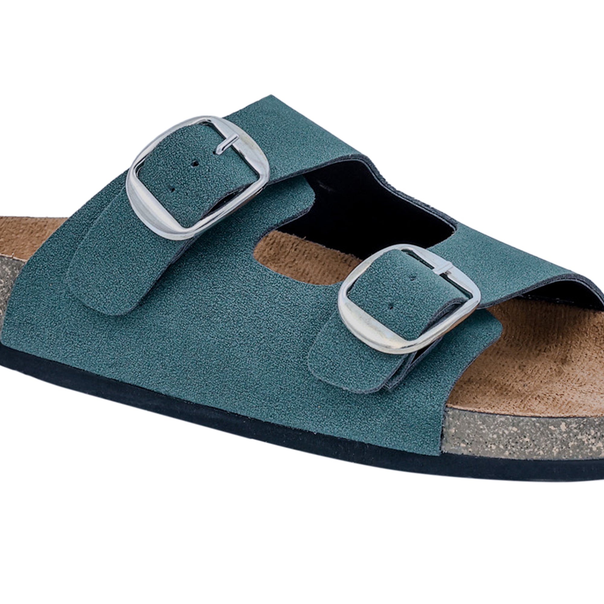 Olive Suede Women's Flat Sandals