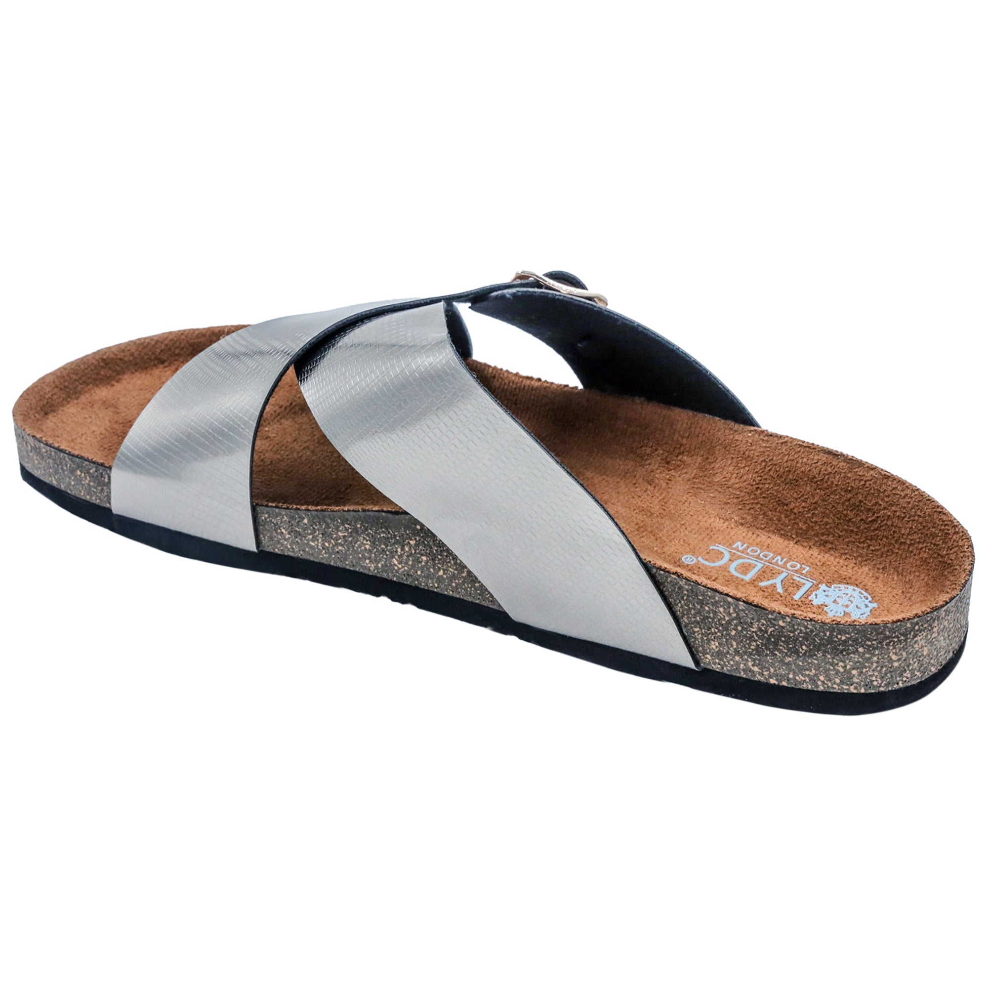 Gunmetal Women's Flat Sandal