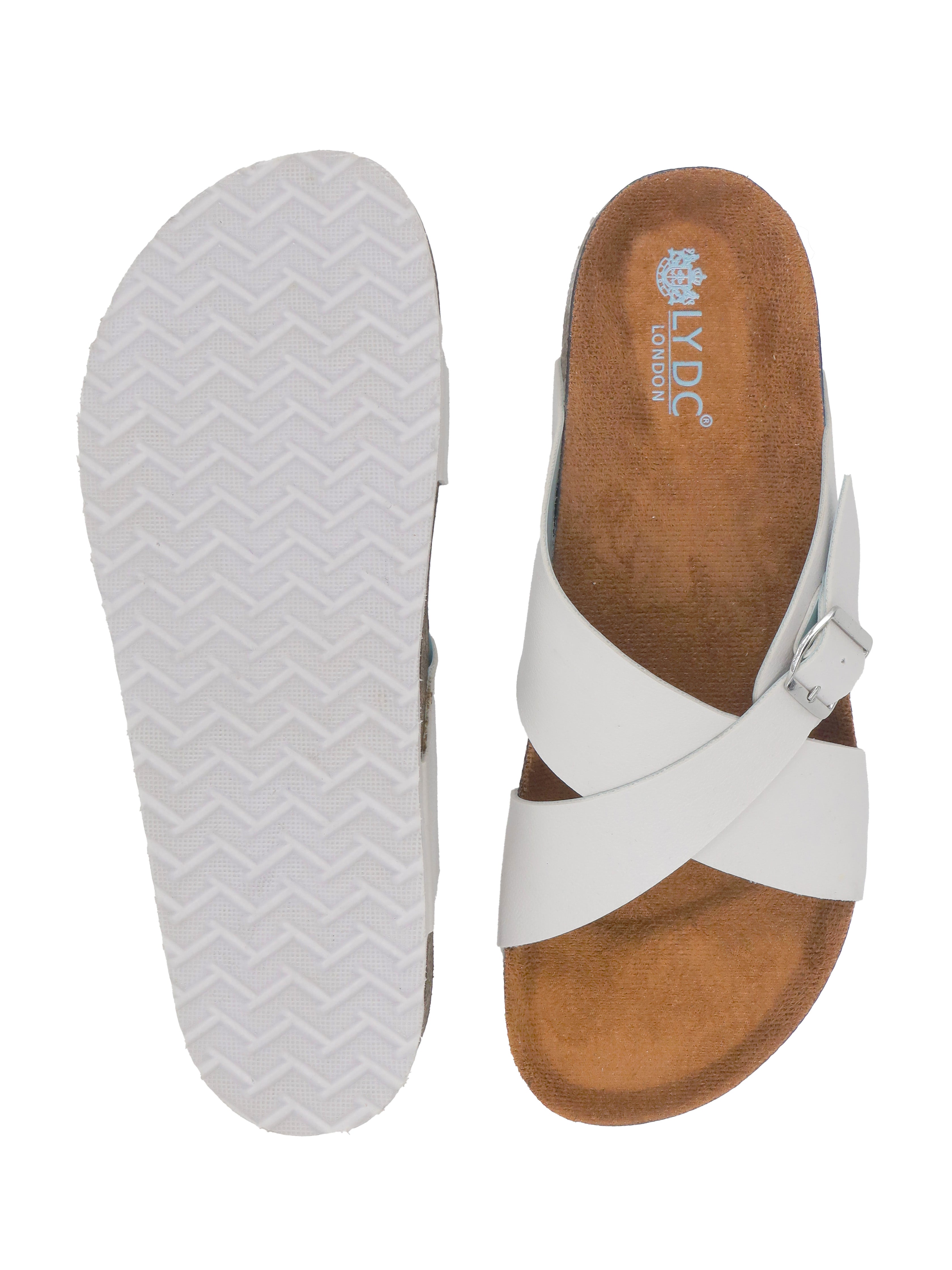 Women's Flat Sandals White