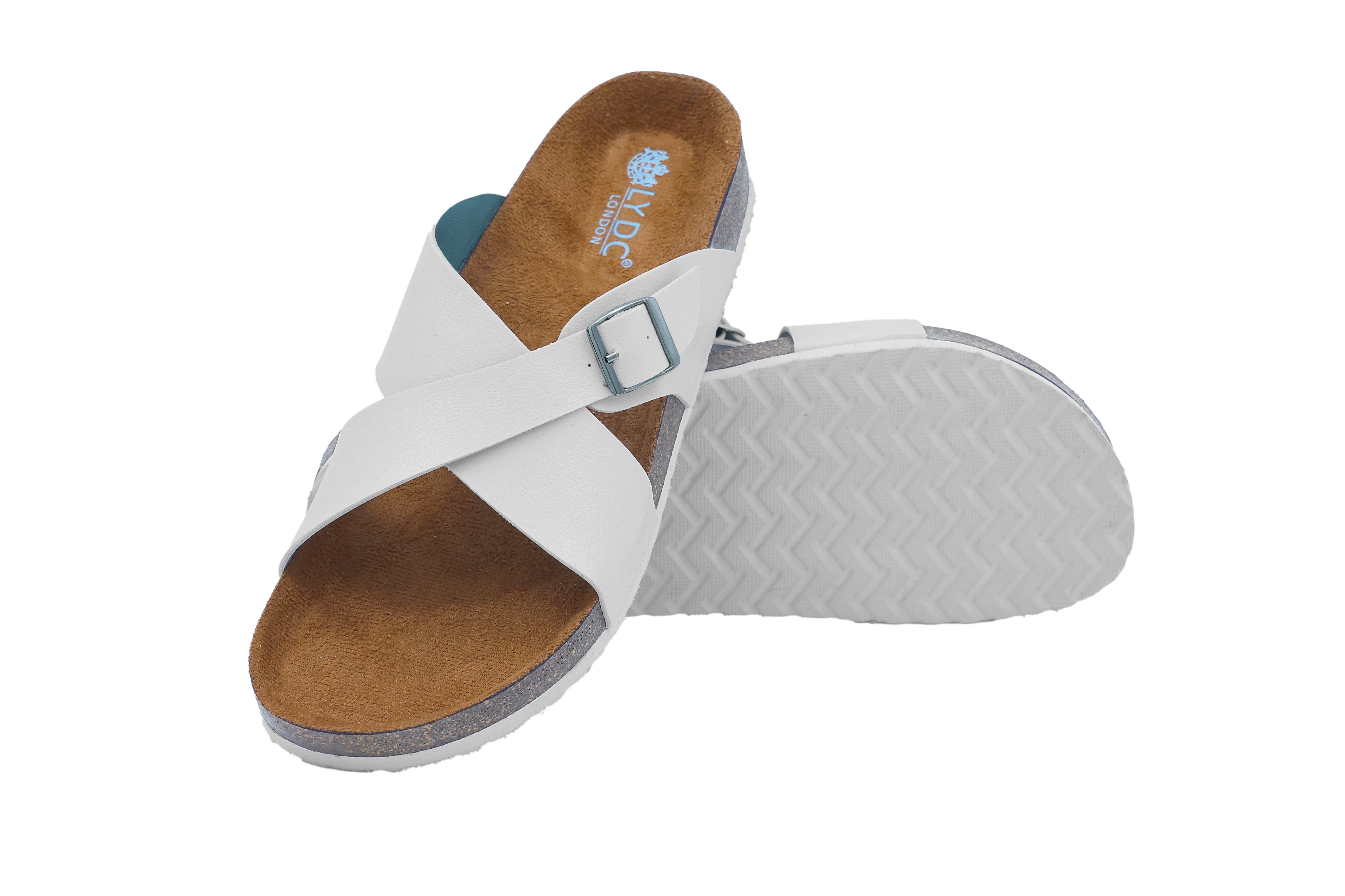 Women's Flat Sandals White