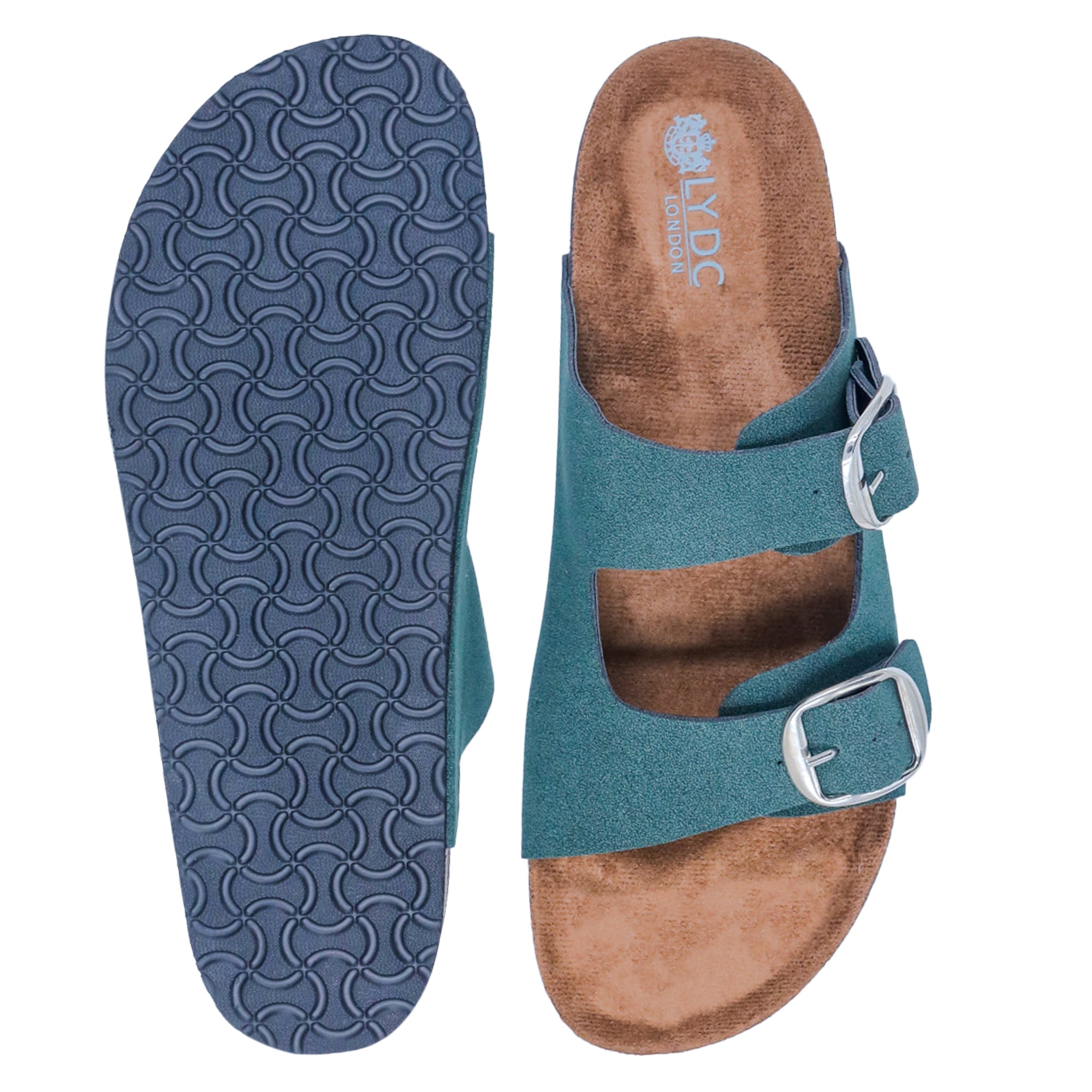 Olive Suede Women's Flat Sandals