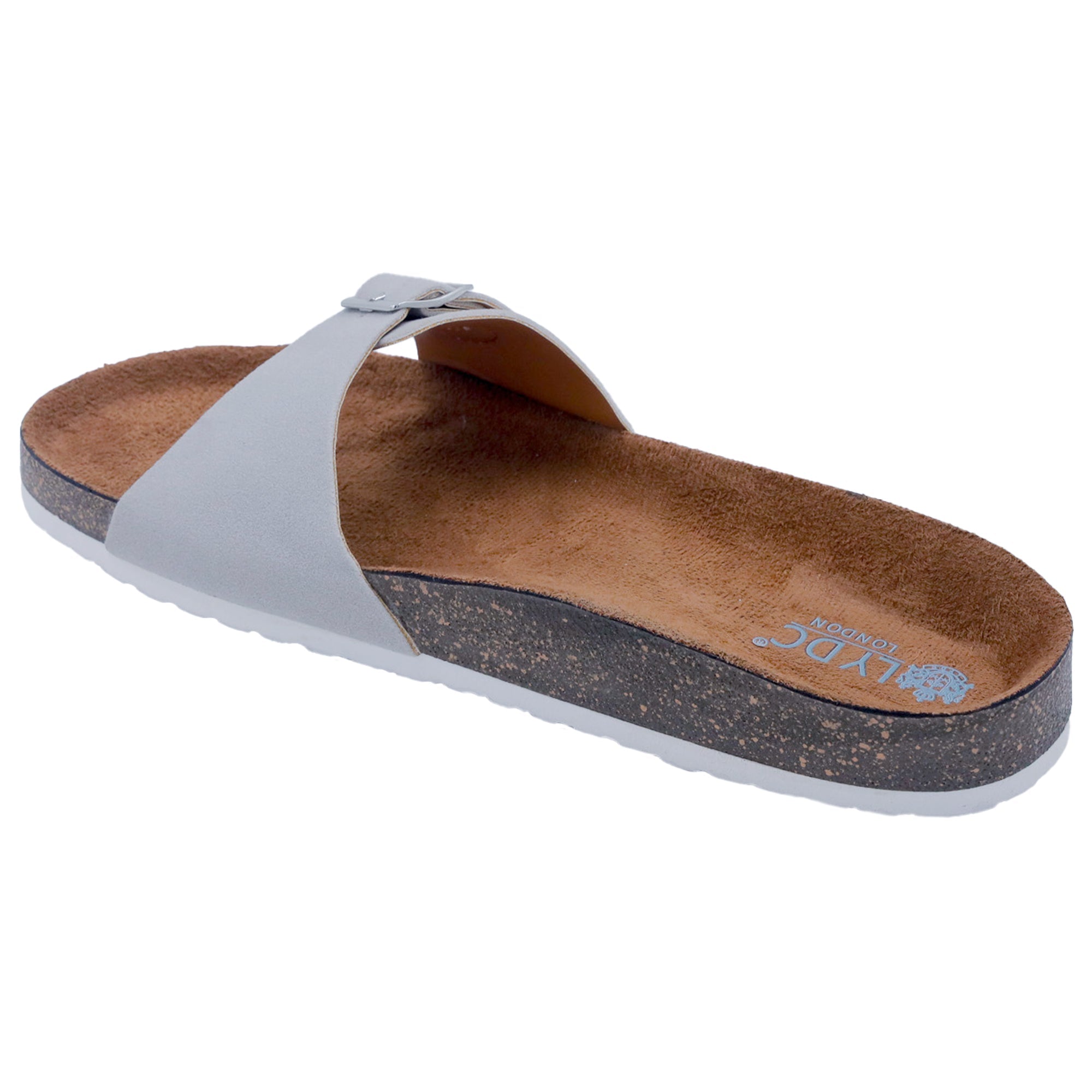 Grey Suede Sandals Women's Flat - Camden