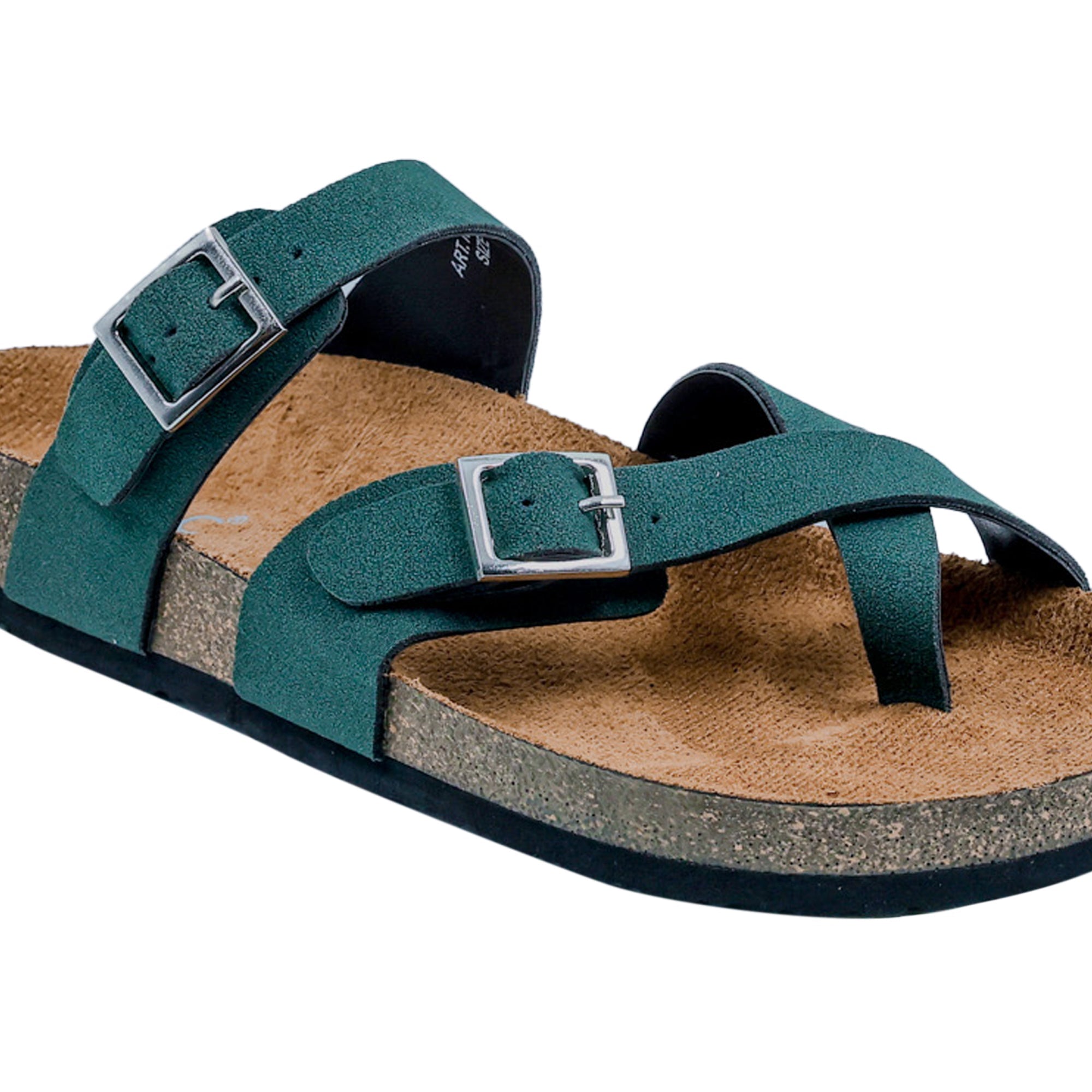 Green Suede Sandals for Women - Soho