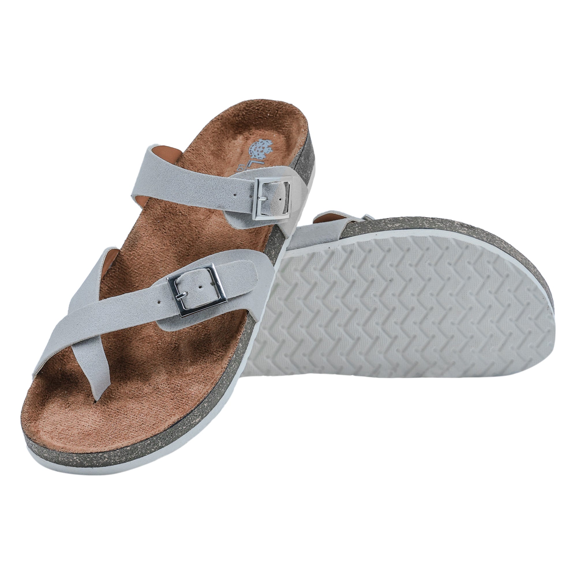 Grey Suede Sandals for Women - Soho