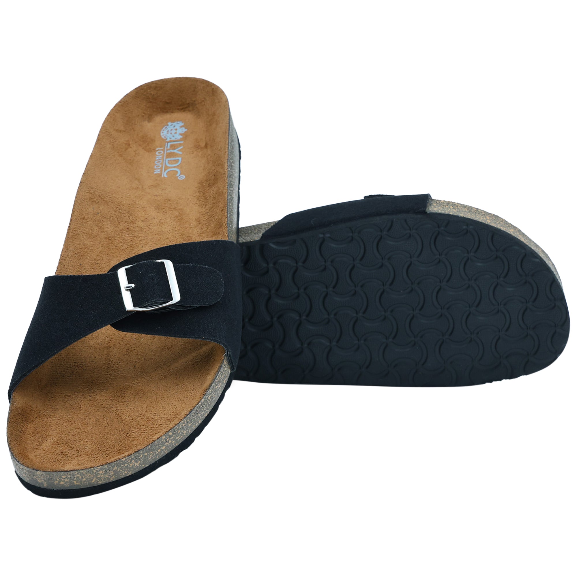 Black Suede Sandals for Women - Camden