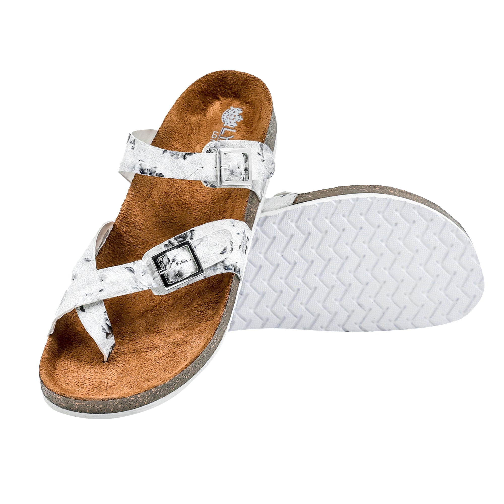 White Flower Sandals for Women - Soho