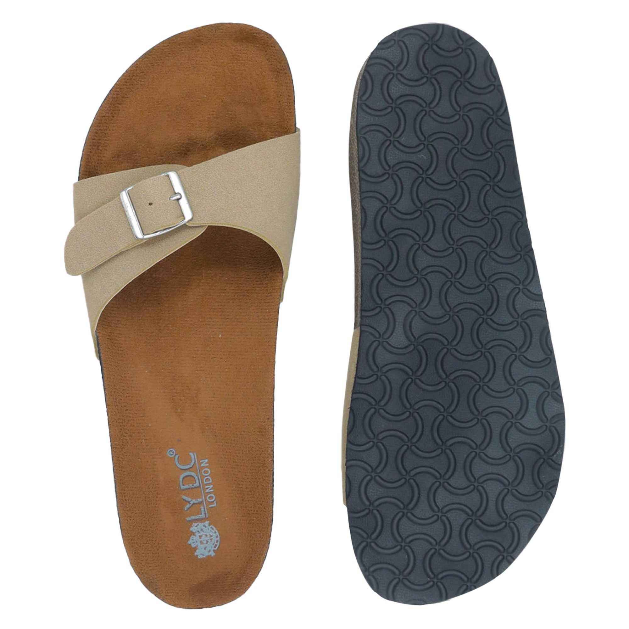 Beige Suede Flat Sandals for Women - Camden