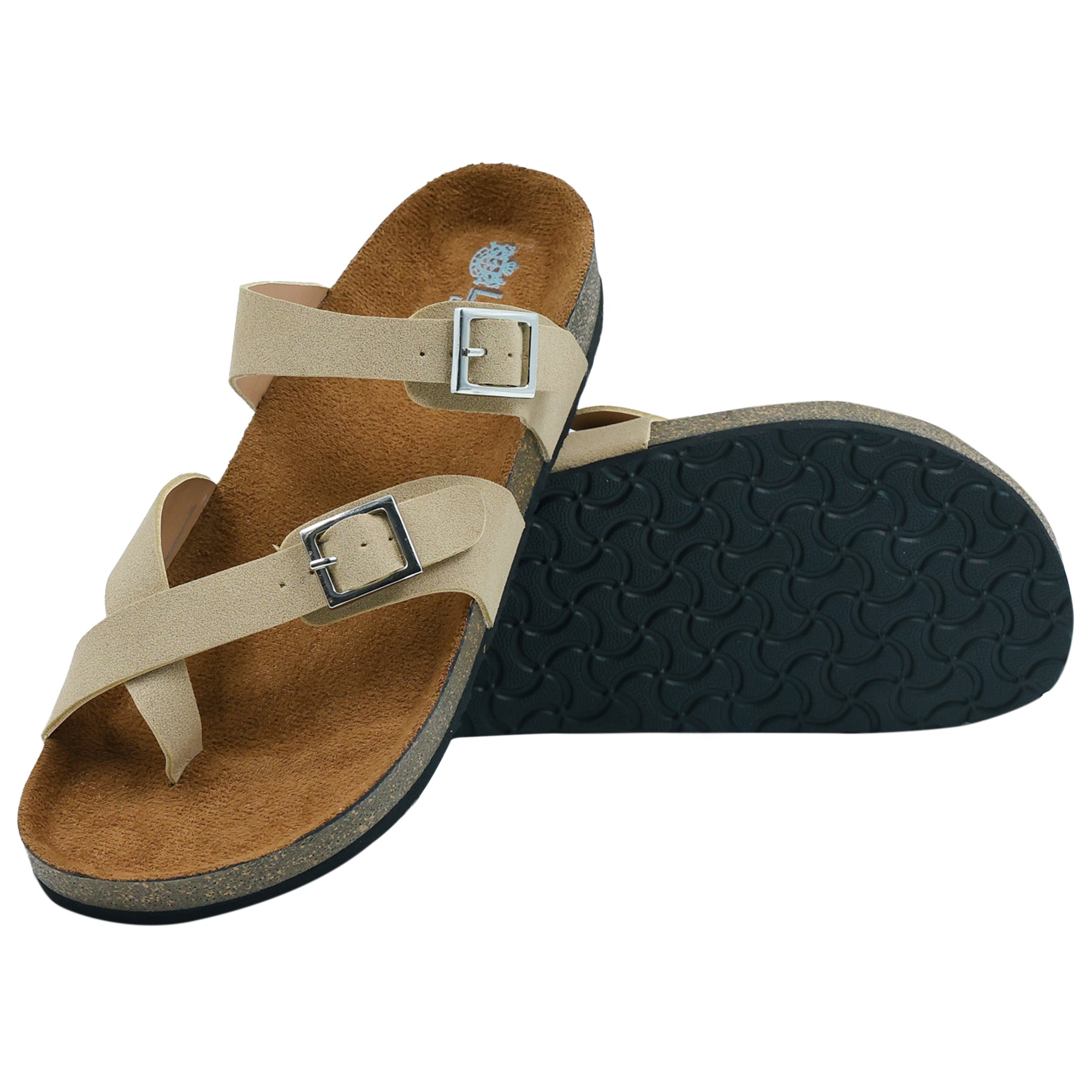 Beige Suede Sandals for Women - Soho