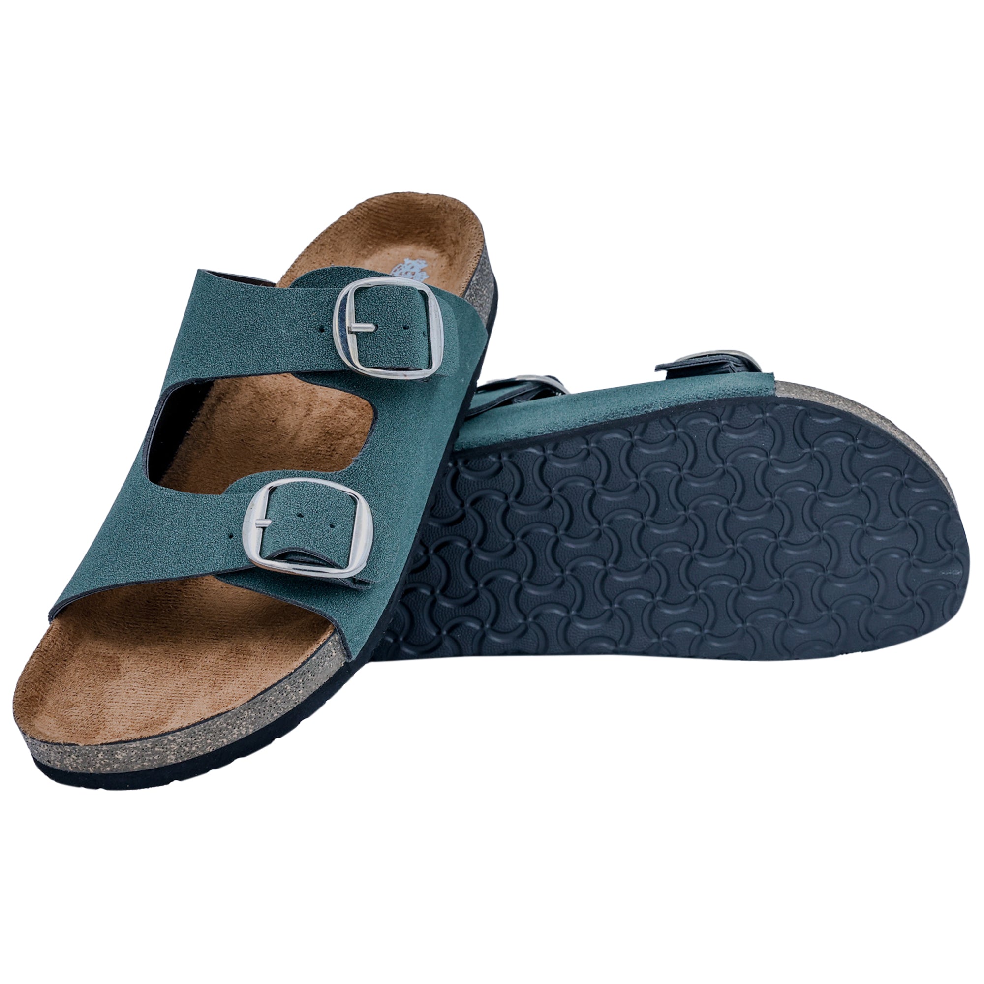 Olive Suede Women's Flat Sandals