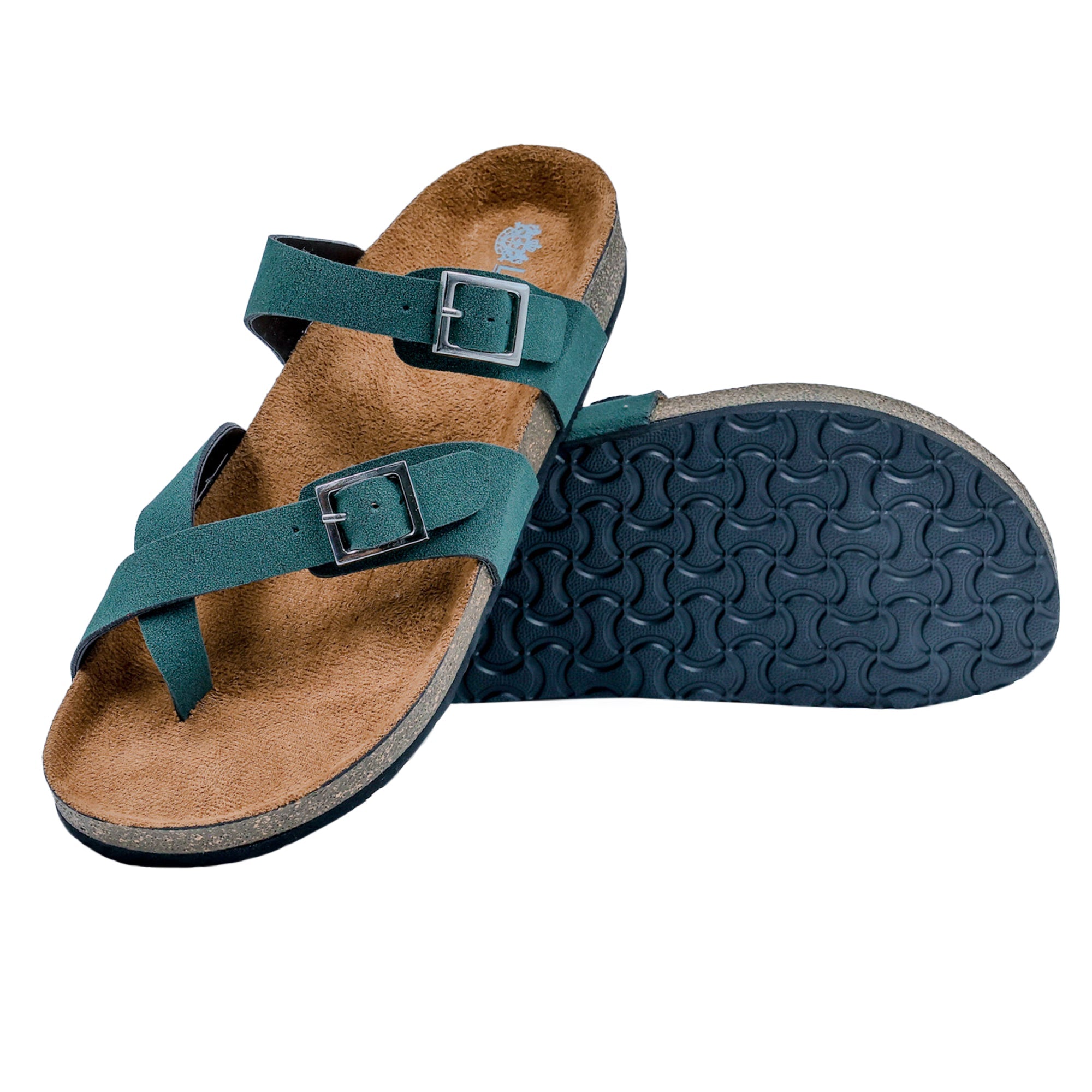 Green Suede Sandals for Women - Soho