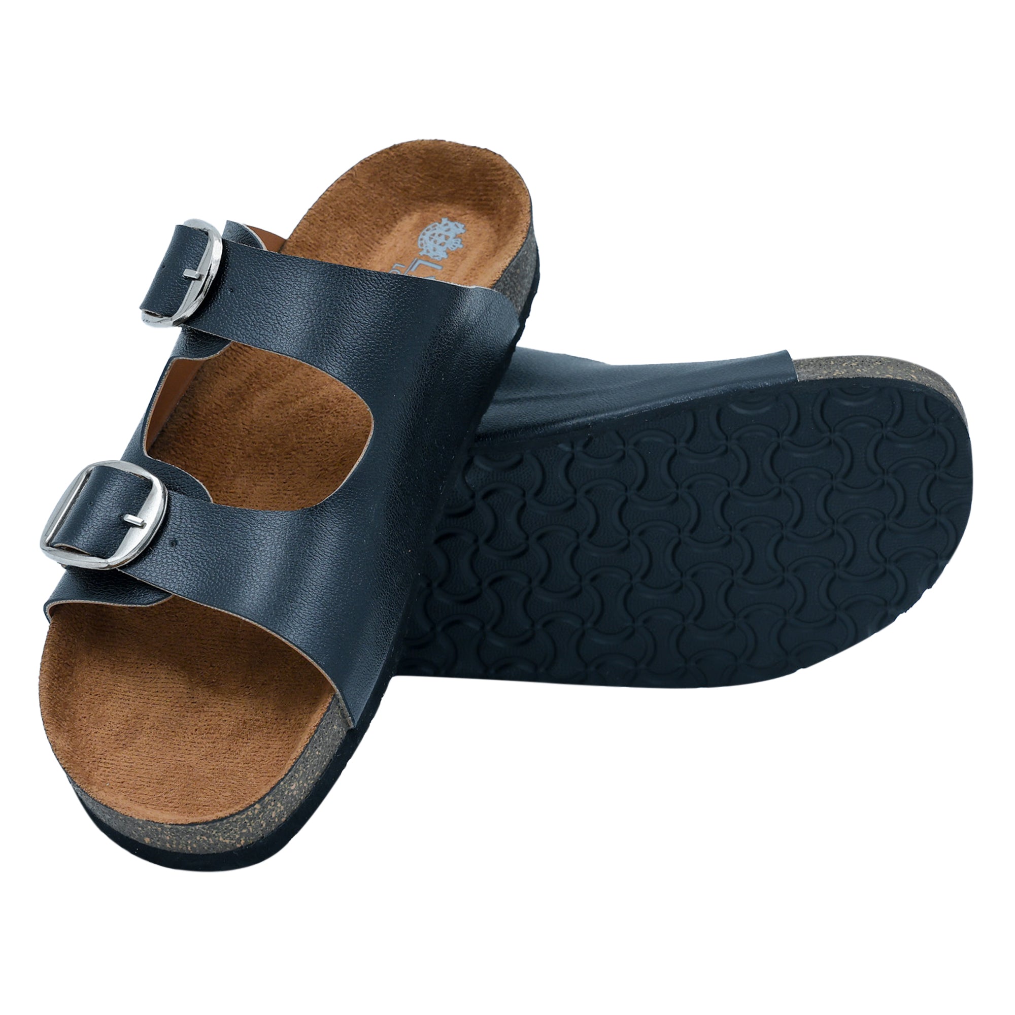 Women's Flat Sandals in Black Color