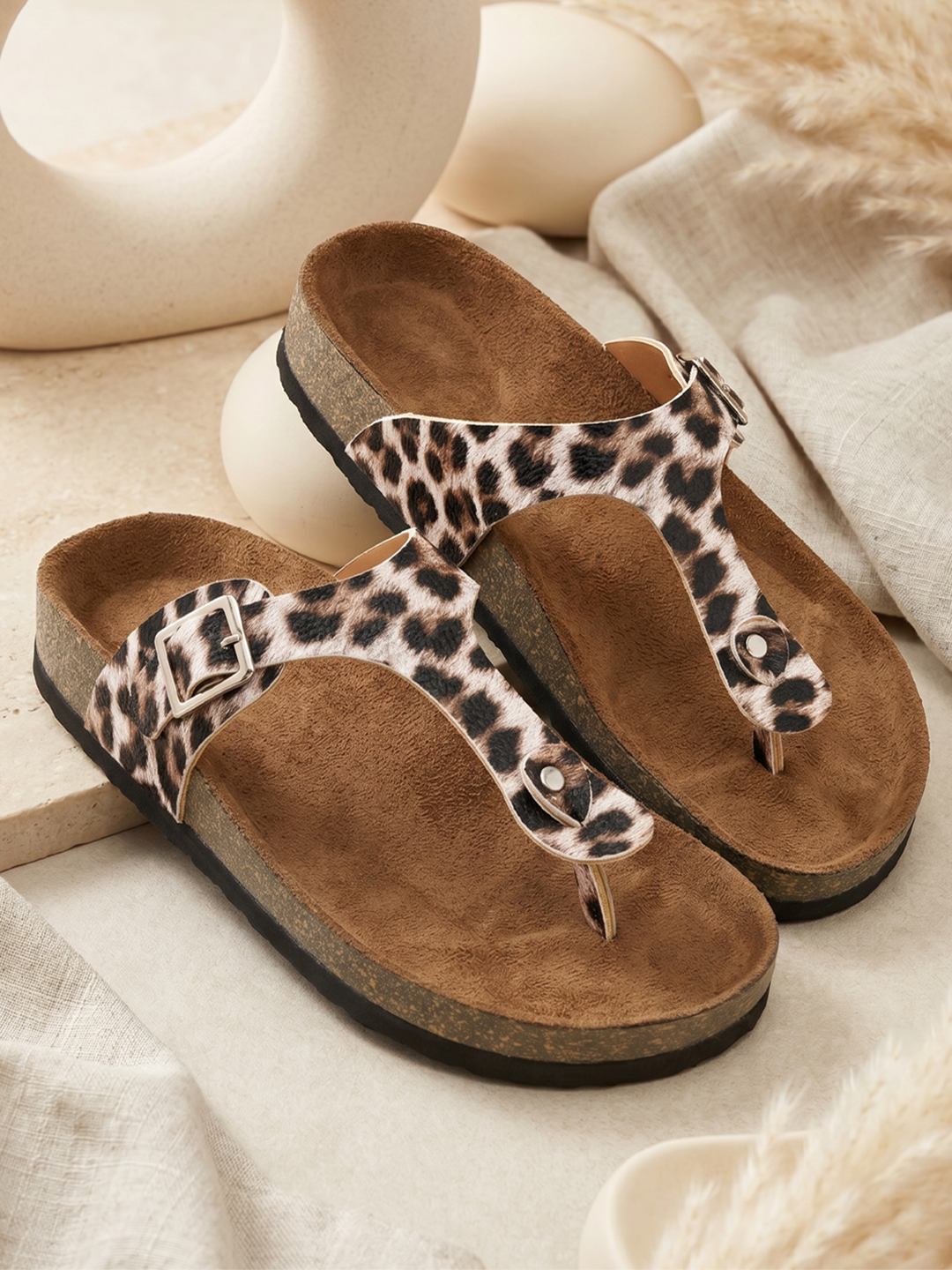 Leopard Print Sandals for Women - Regent