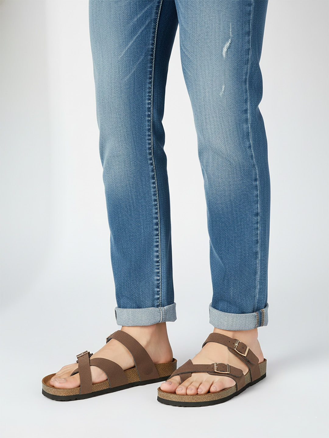 Brown Suede Sandals for Women -Soho