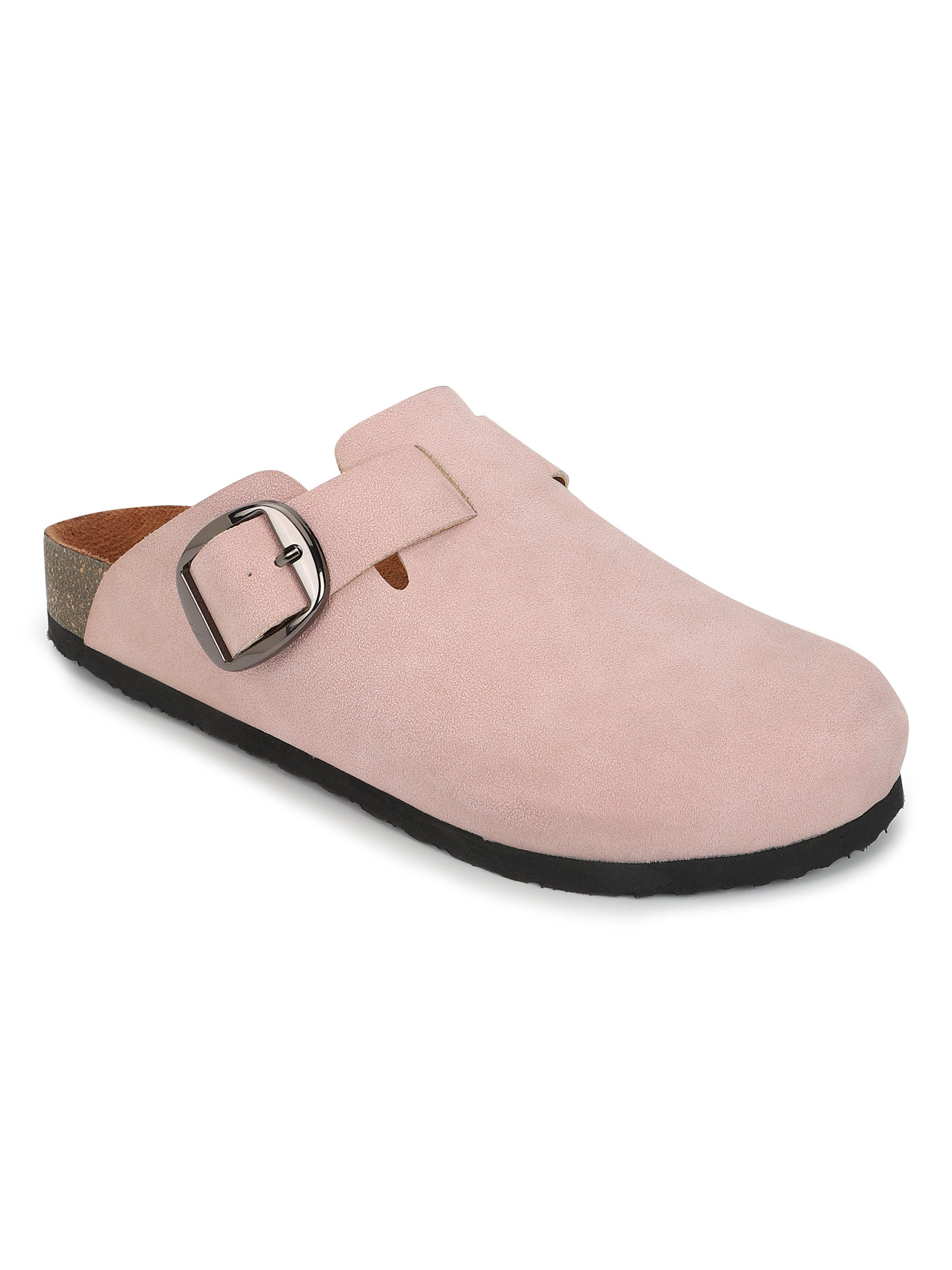 Pink Suede Clogs for Women - Brixton