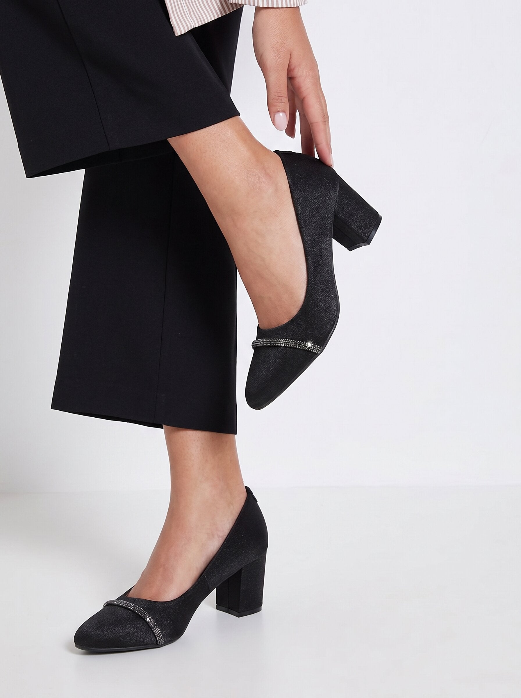 Black Pumps Heels Sandals for women