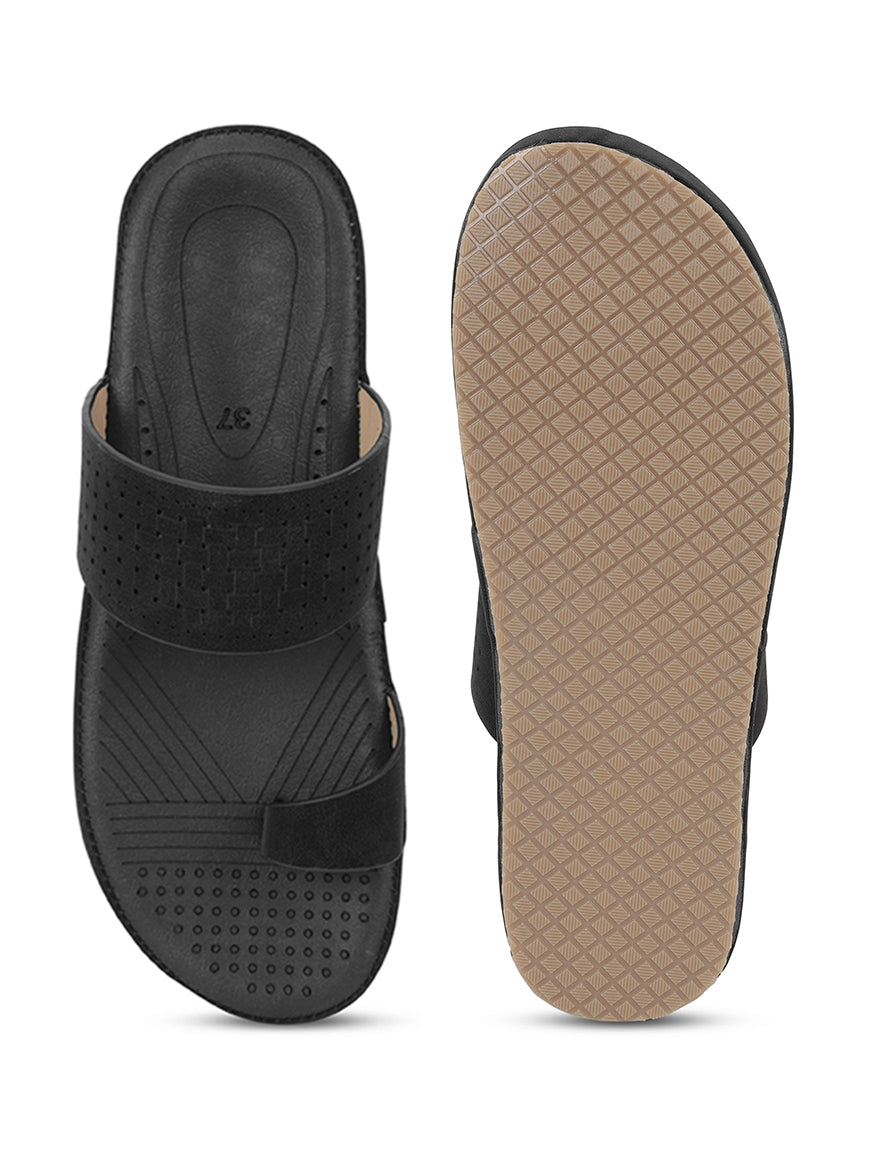 Black Comfort Flats for women