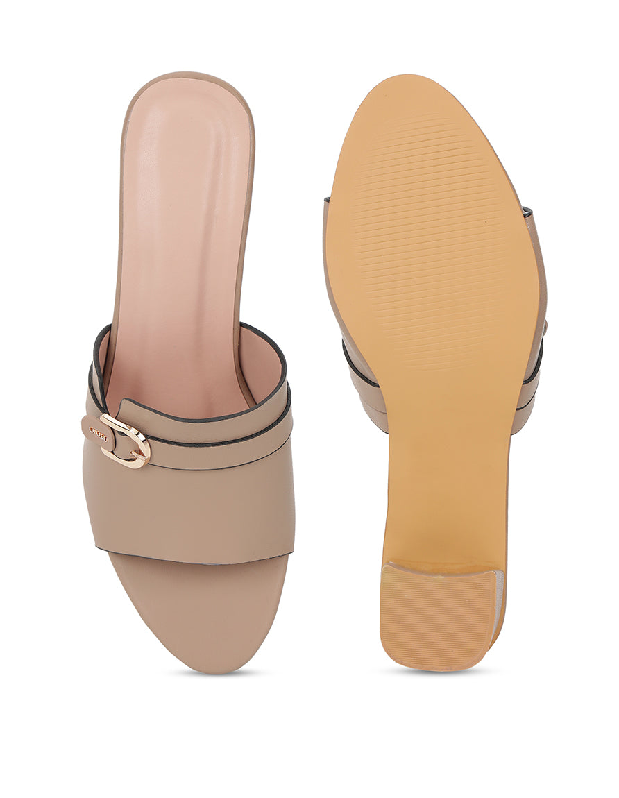Taupe Heels Sandals for Women