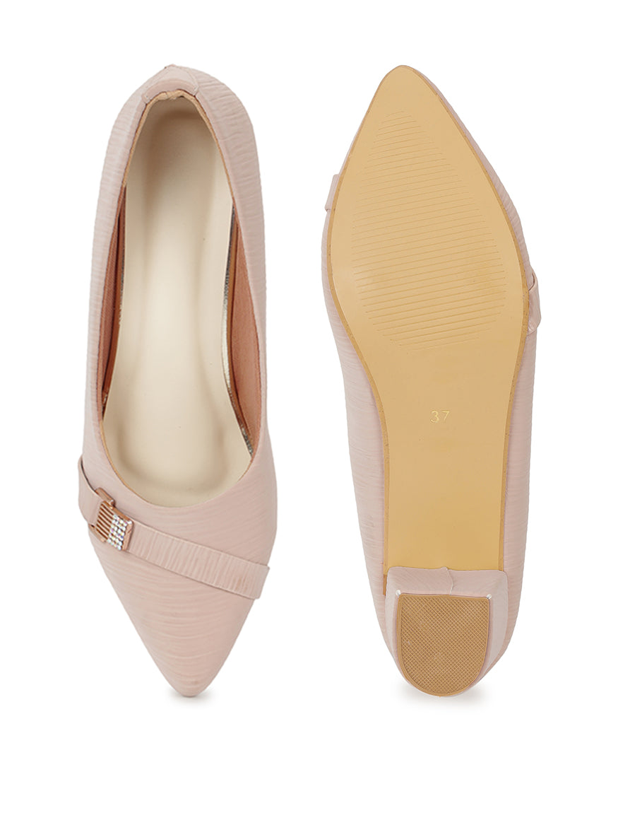 Cream Pumps Heels Sandals for women