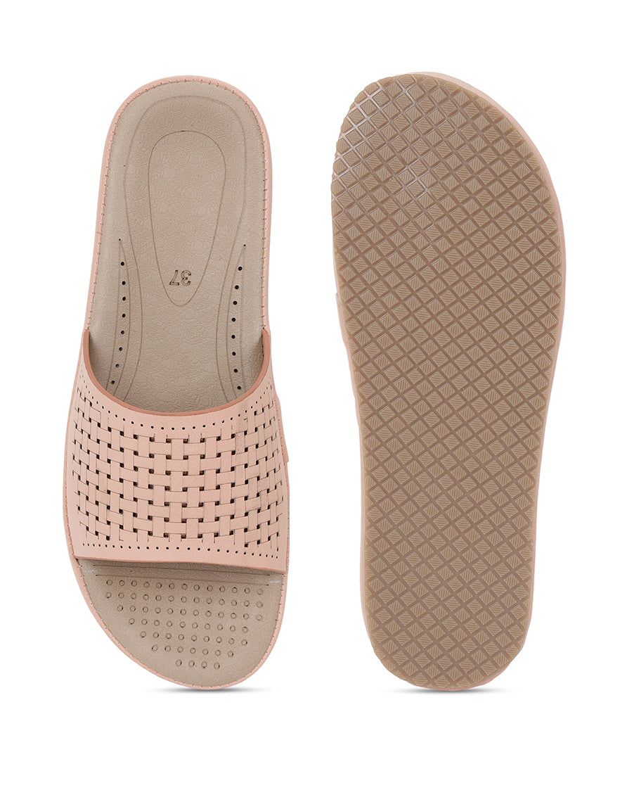 Peach Comfort Flats for women