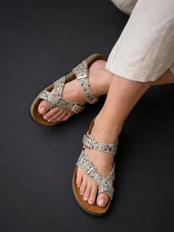 Women's Madhubani Print Fashion Sandals - Soho