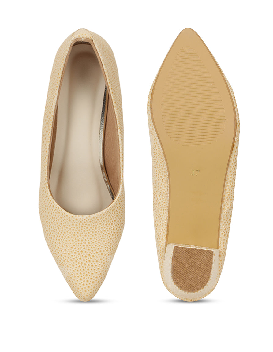 Cream Pumps Heels Sandals for women