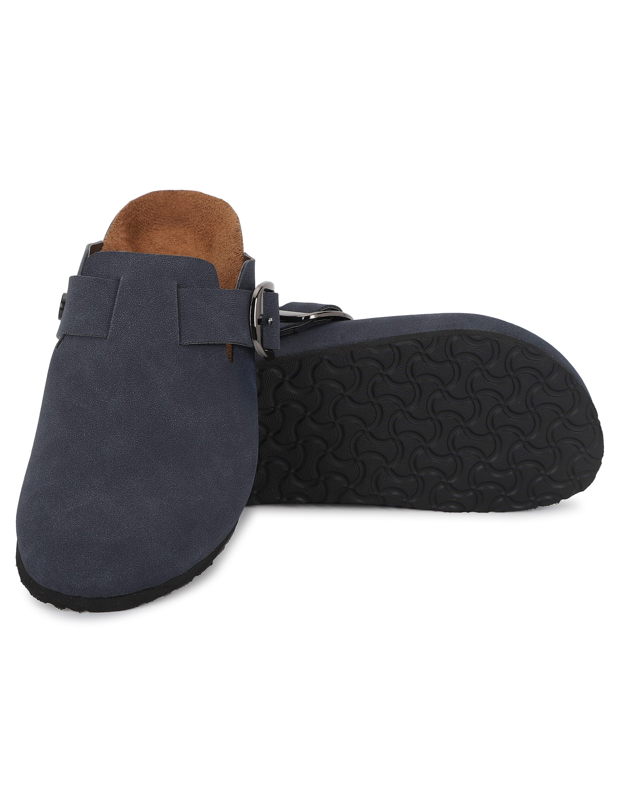 Blue Suede Clogs for Women - Brixton
