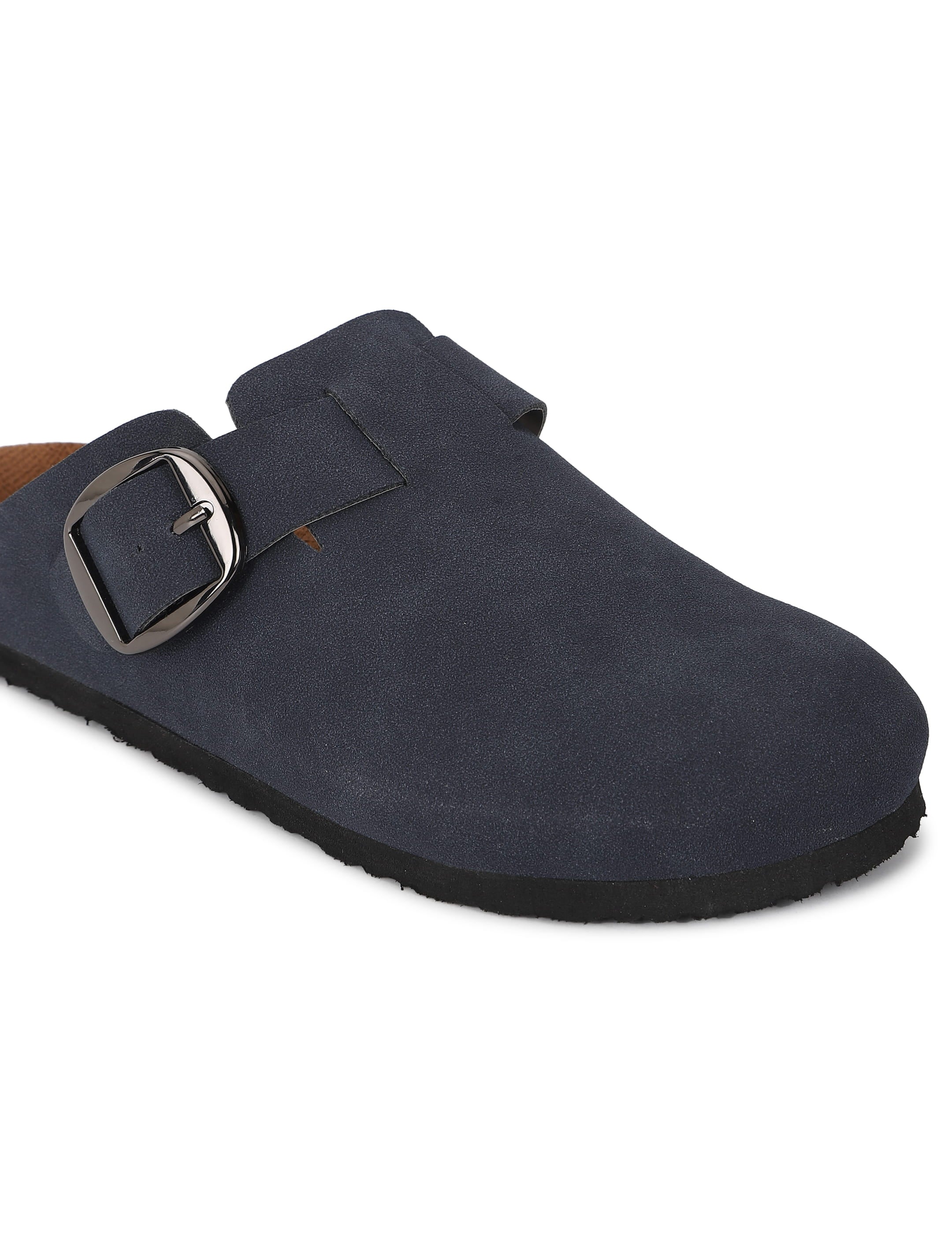Blue Suede Clogs for Women - Brixton