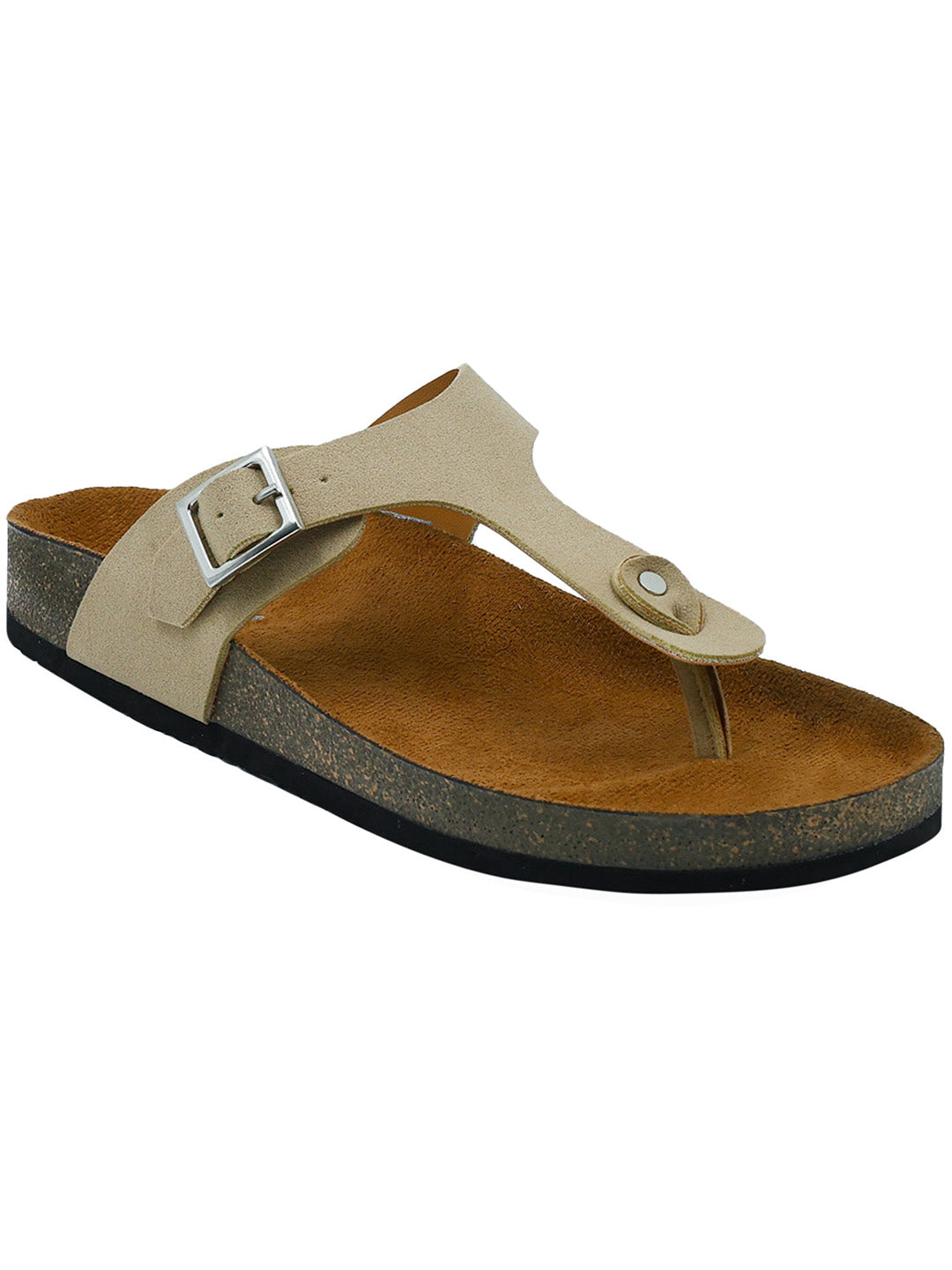Beige Suede Sandals for Women - Regent