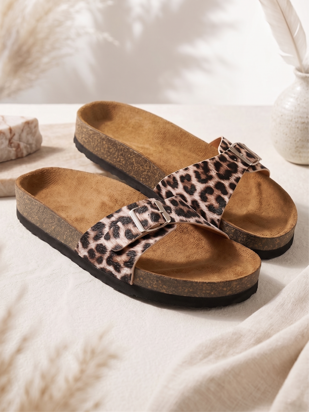 Leopard Print Sandals for Women - Camden