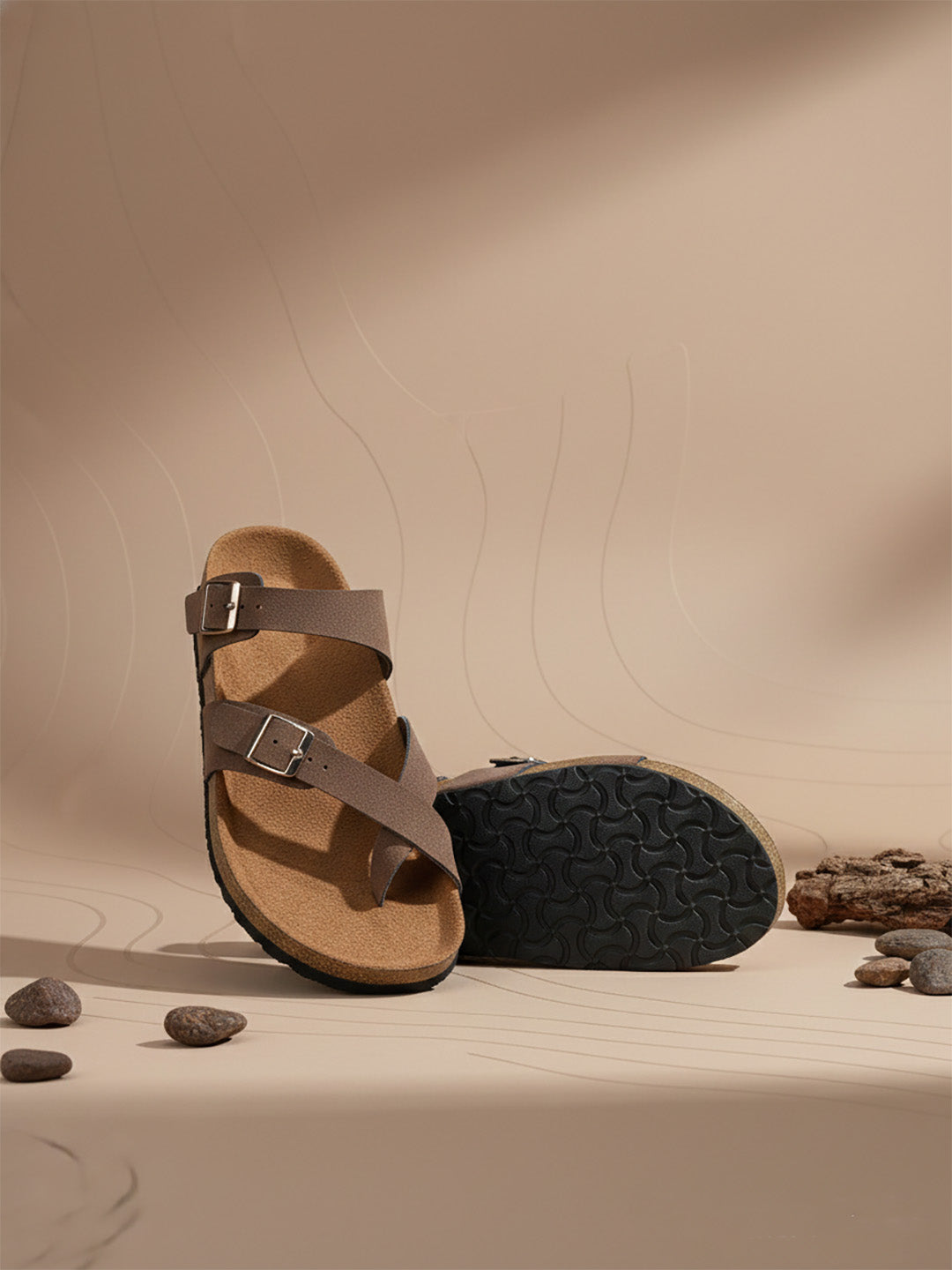 Brown Suede Sandals for Women -Soho