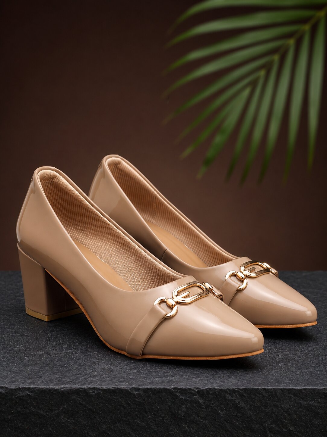Taupe Pumps Heels Sandals for women