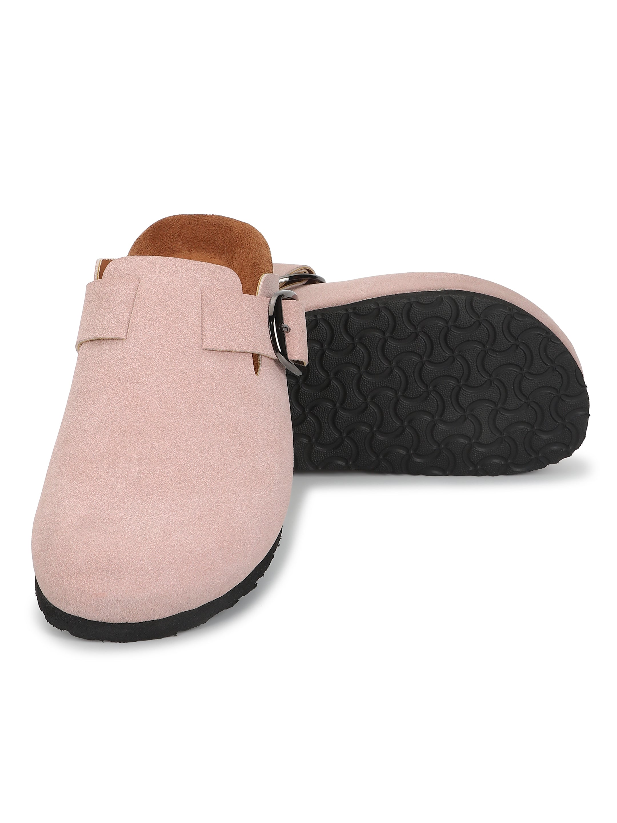Pink Suede Clogs for Women - Brixton