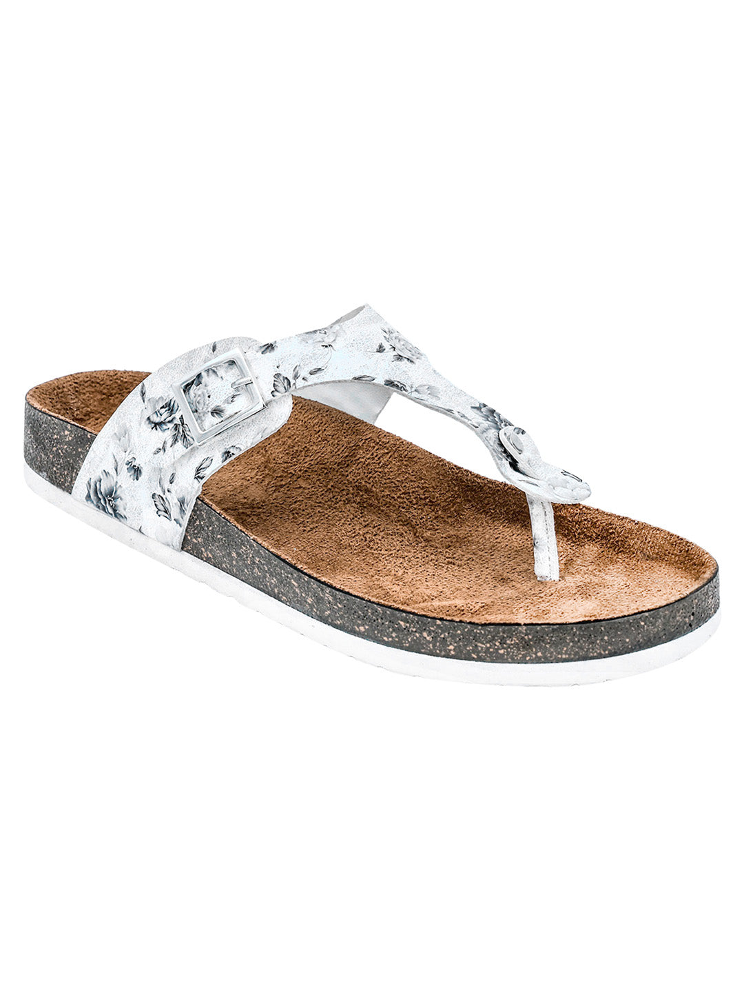 White Flower Sandals for Women - Regent