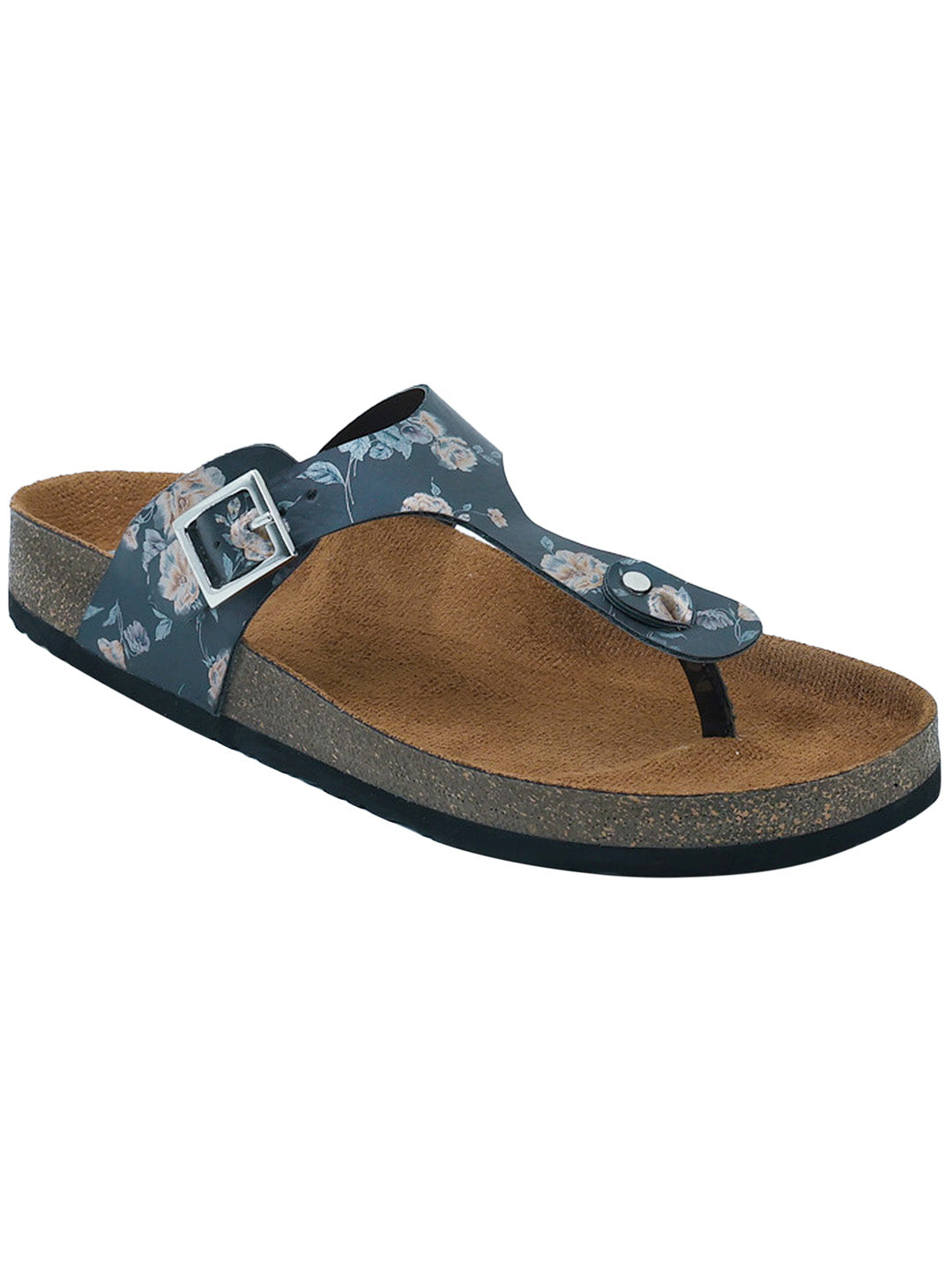 Black Flower Sandals for Women - Regent