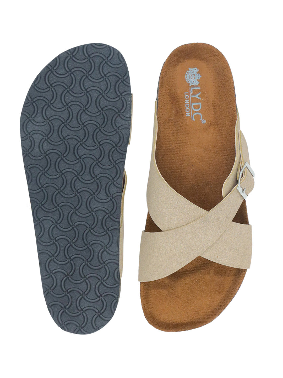 Beige Women's Flat Sandals