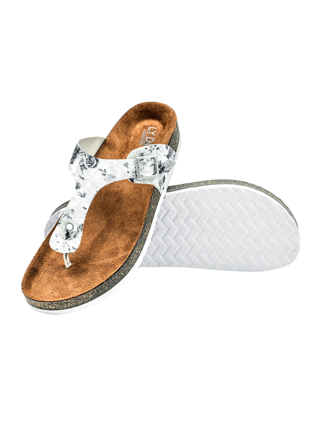 White Flower Sandals for Women - Regent