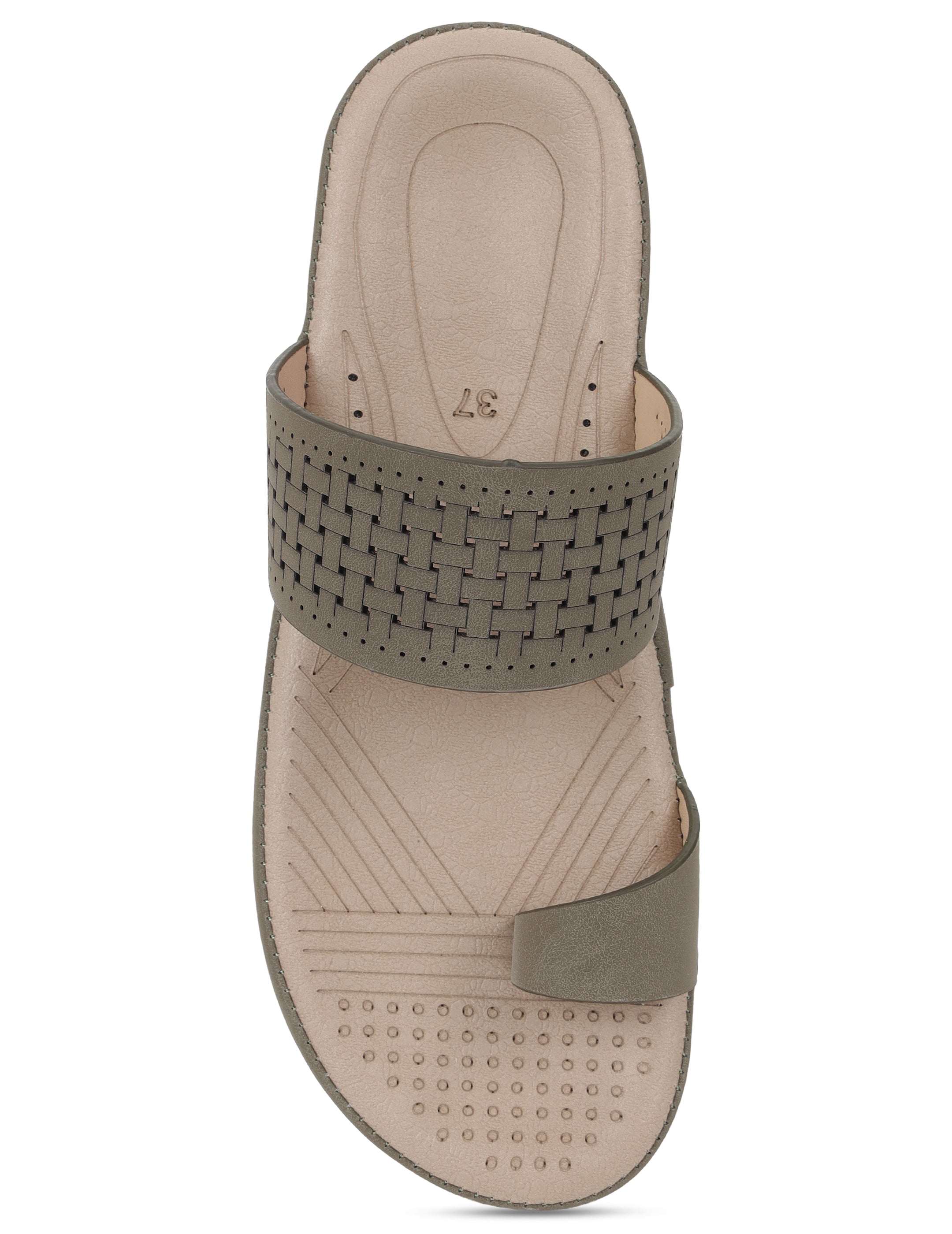 Olive Comfort Flats for women