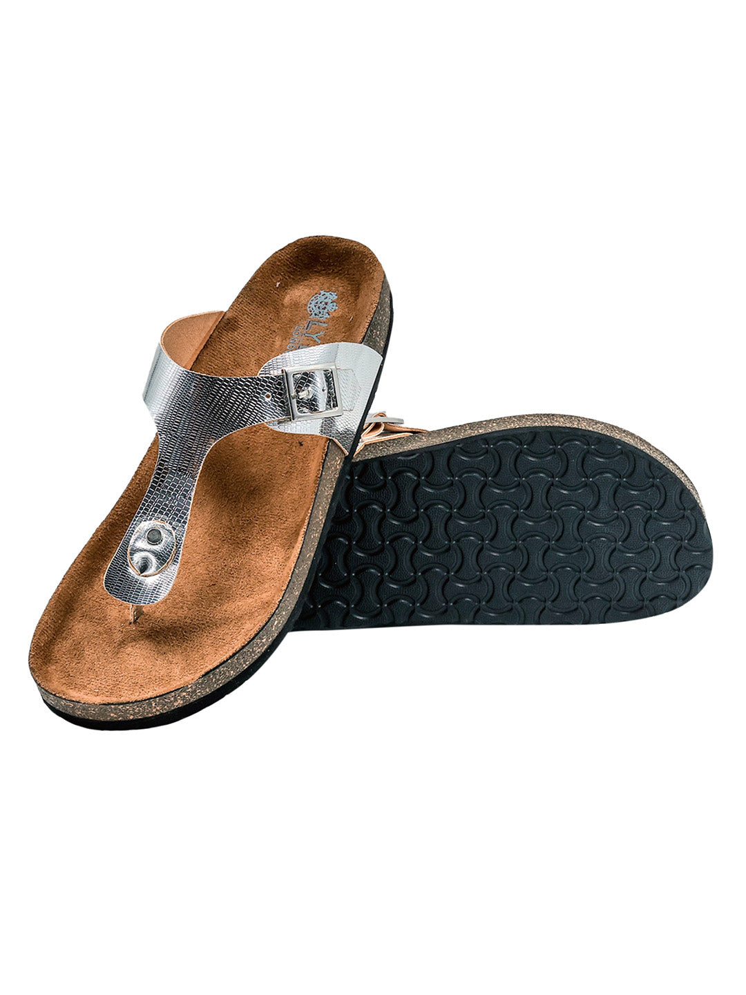Silver L Grain Sandals for Women - Regent