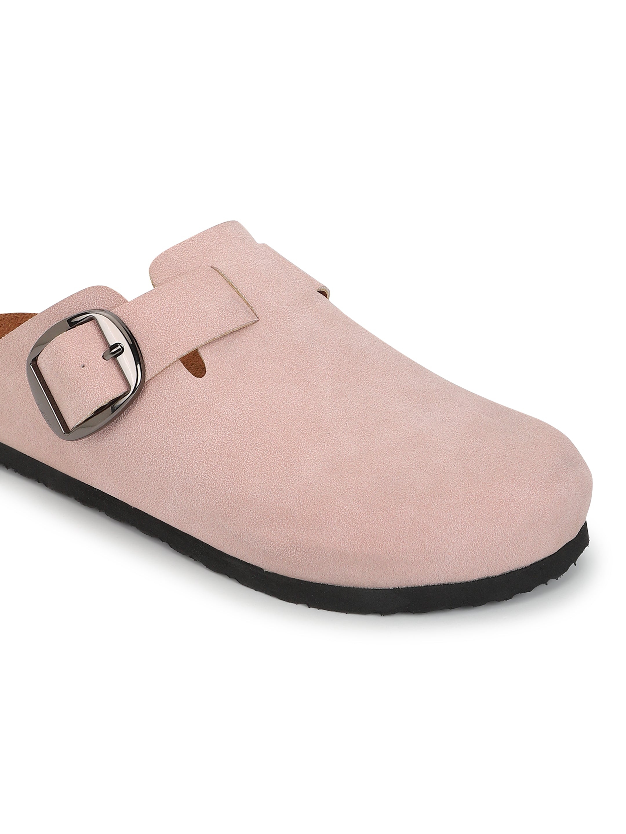 Pink Suede Clogs for Women - Brixton