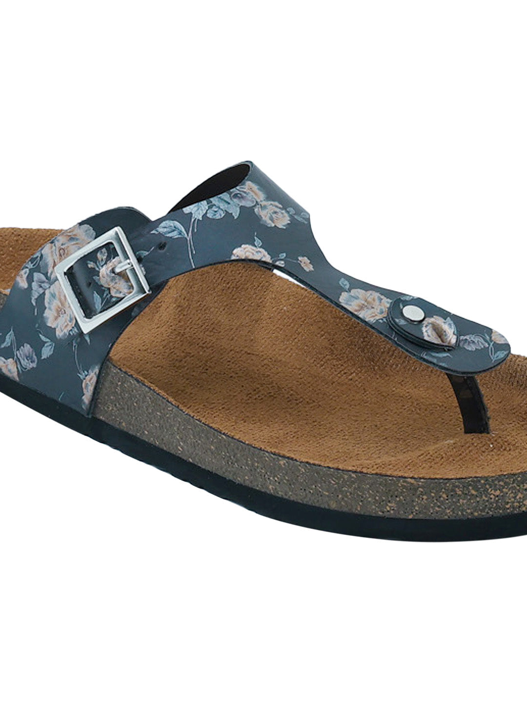 Black Flower Sandals for Women - Regent