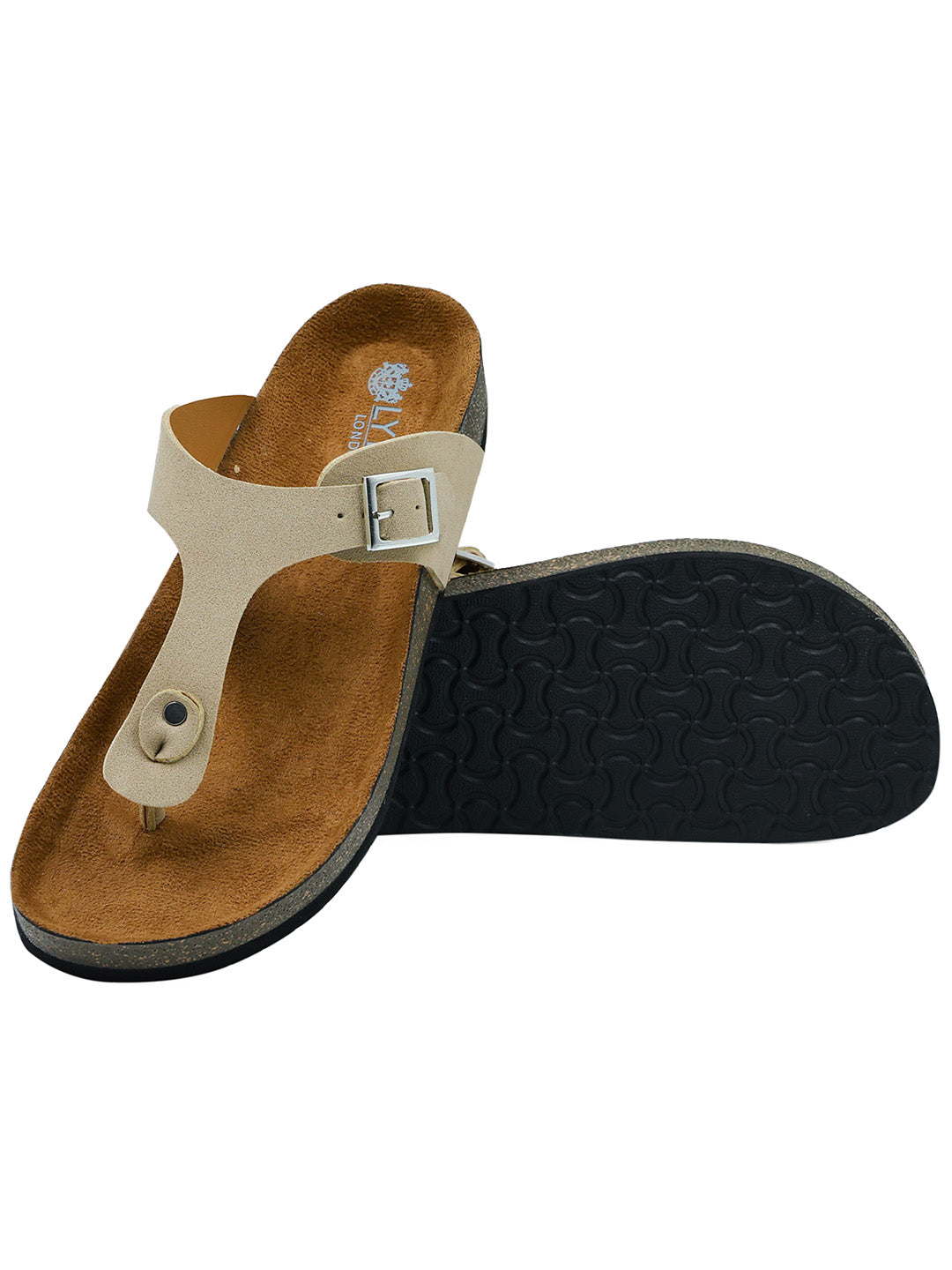 Beige Suede Sandals for Women - Regent