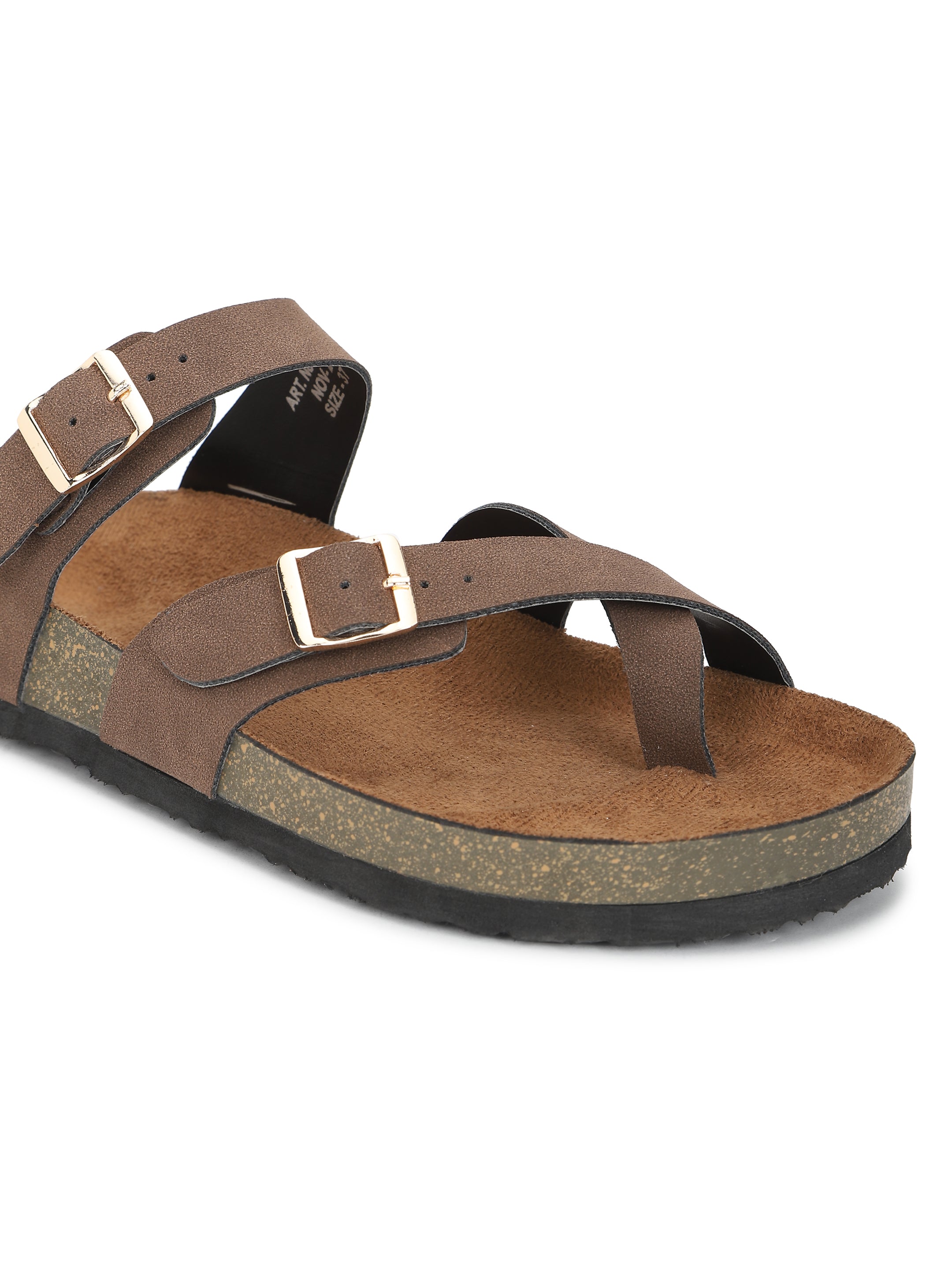 Brown Suede Sandals for Women -Soho