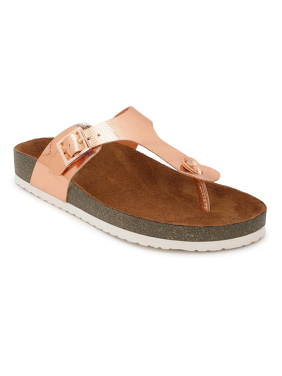 Rose gold L Grain Sandals for Women - Regent