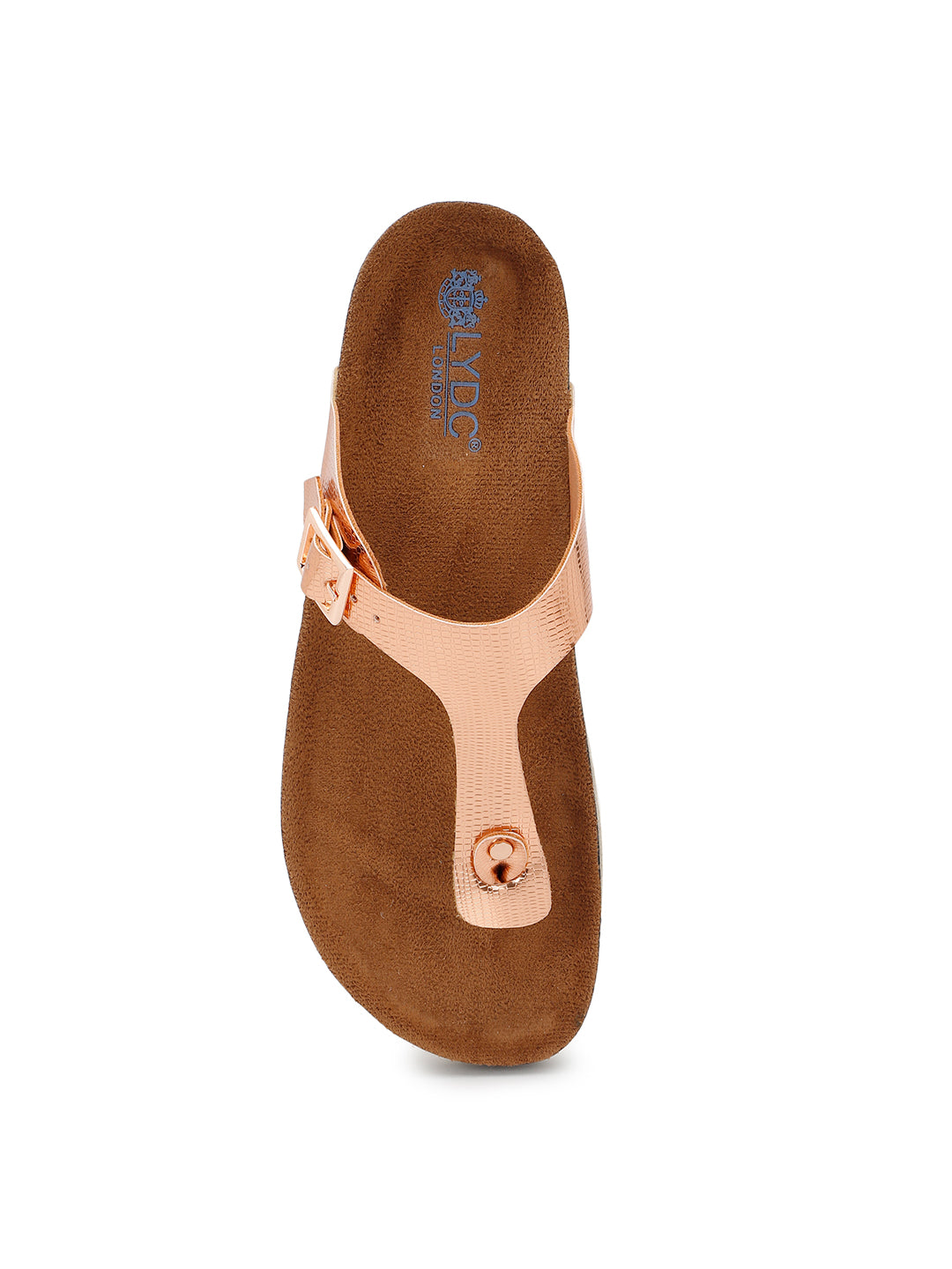 Rose gold L Grain Sandals for Women - Regent
