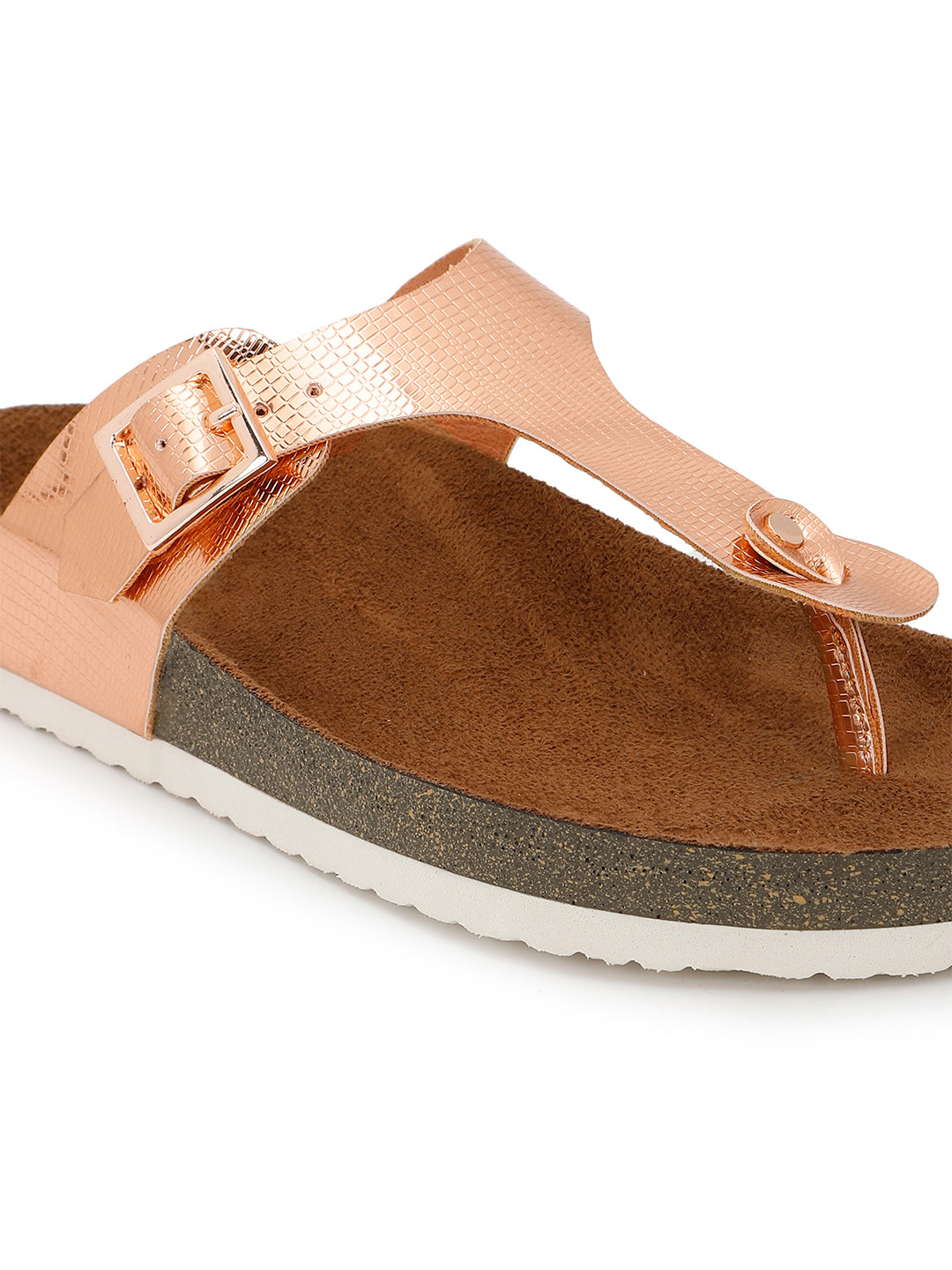 Rose gold L Grain Sandals for Women - Regent