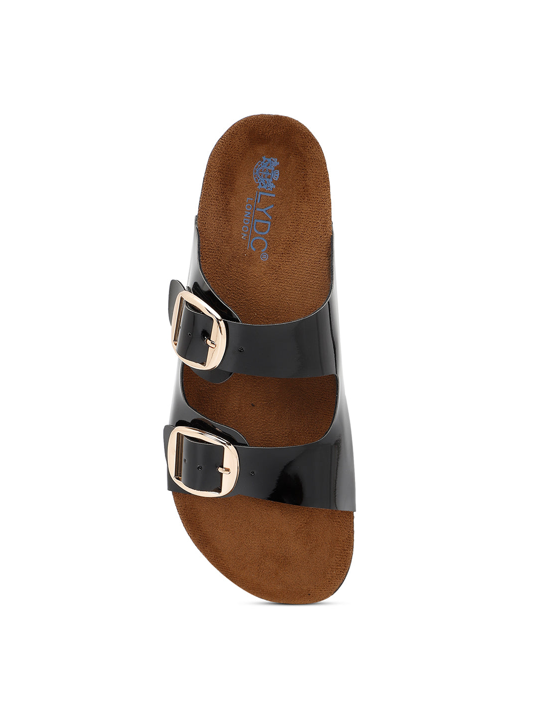 Black Patent Sandals for Women